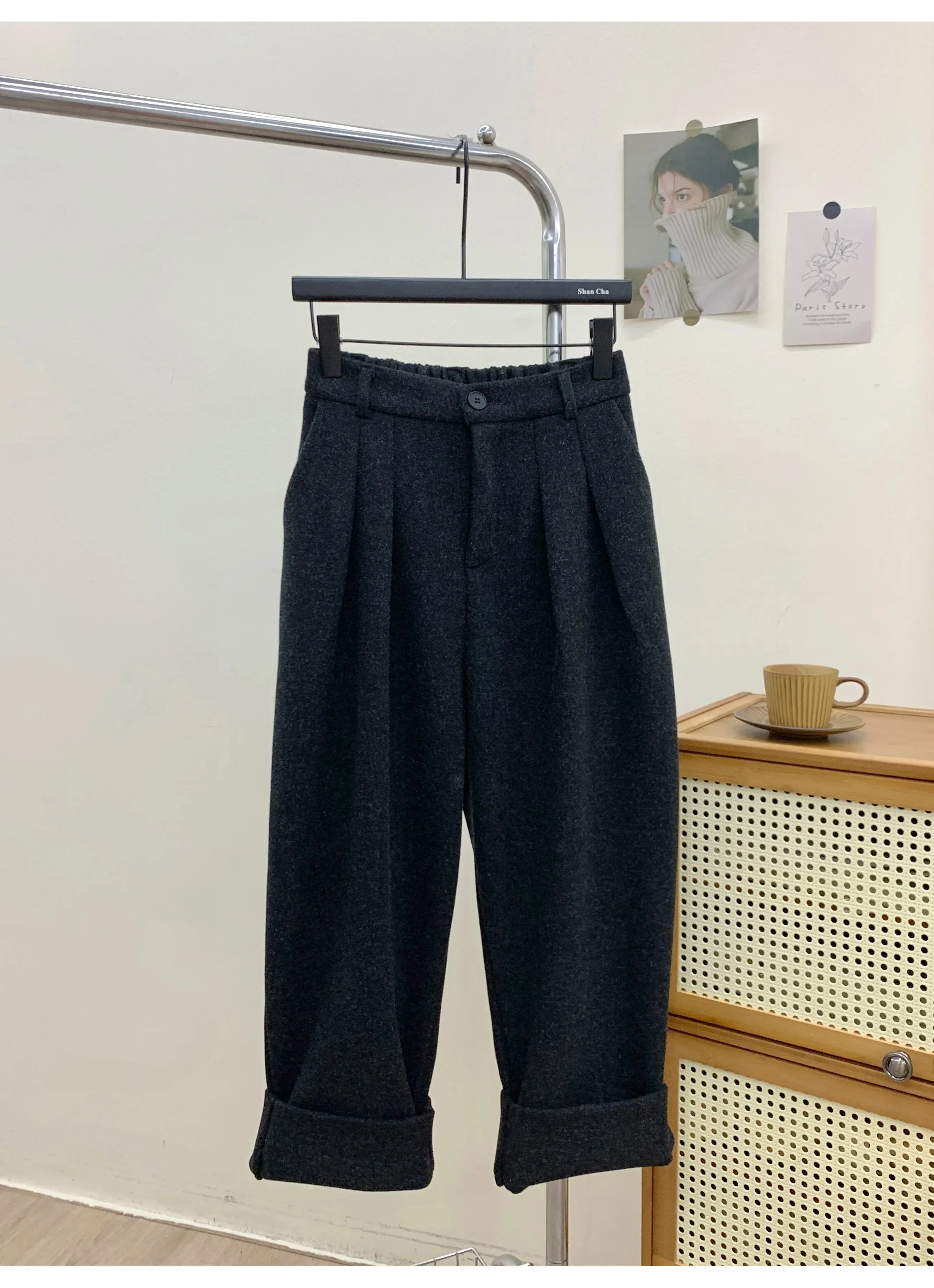 HEYFANCYSTYLE Signature Wool Wide Leg Trousers