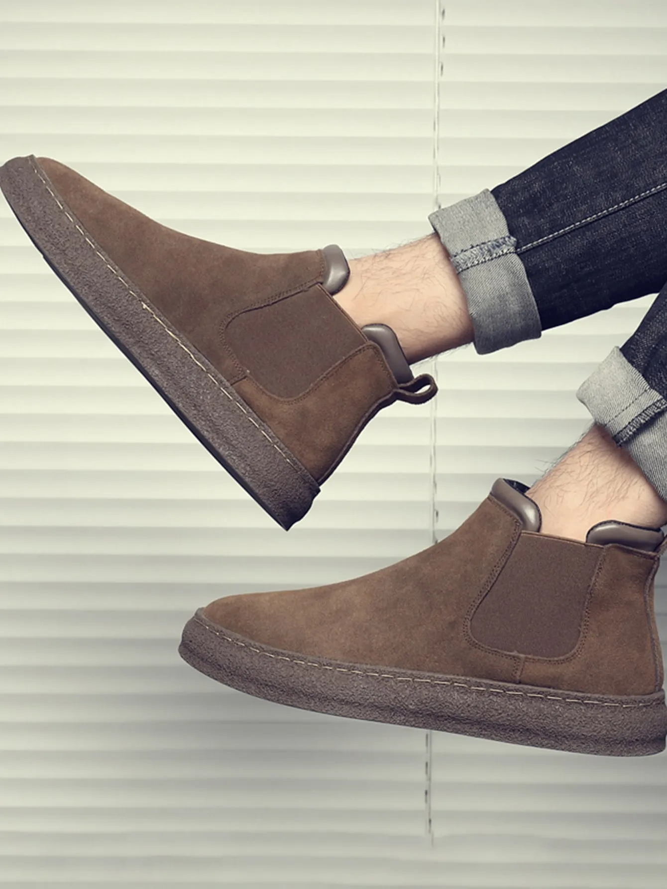 il Minimo - Men's Minimalist Slip On Chelsea Boots