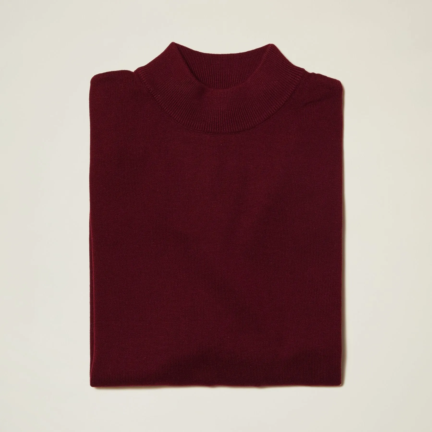 Inserch Cotton Blend Mock Neck Sweater Burgundy 4308-00031 Burgundy