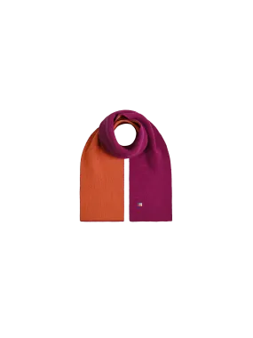 Kids' Recycled Cashmere Bi-color Scarf—plum purple