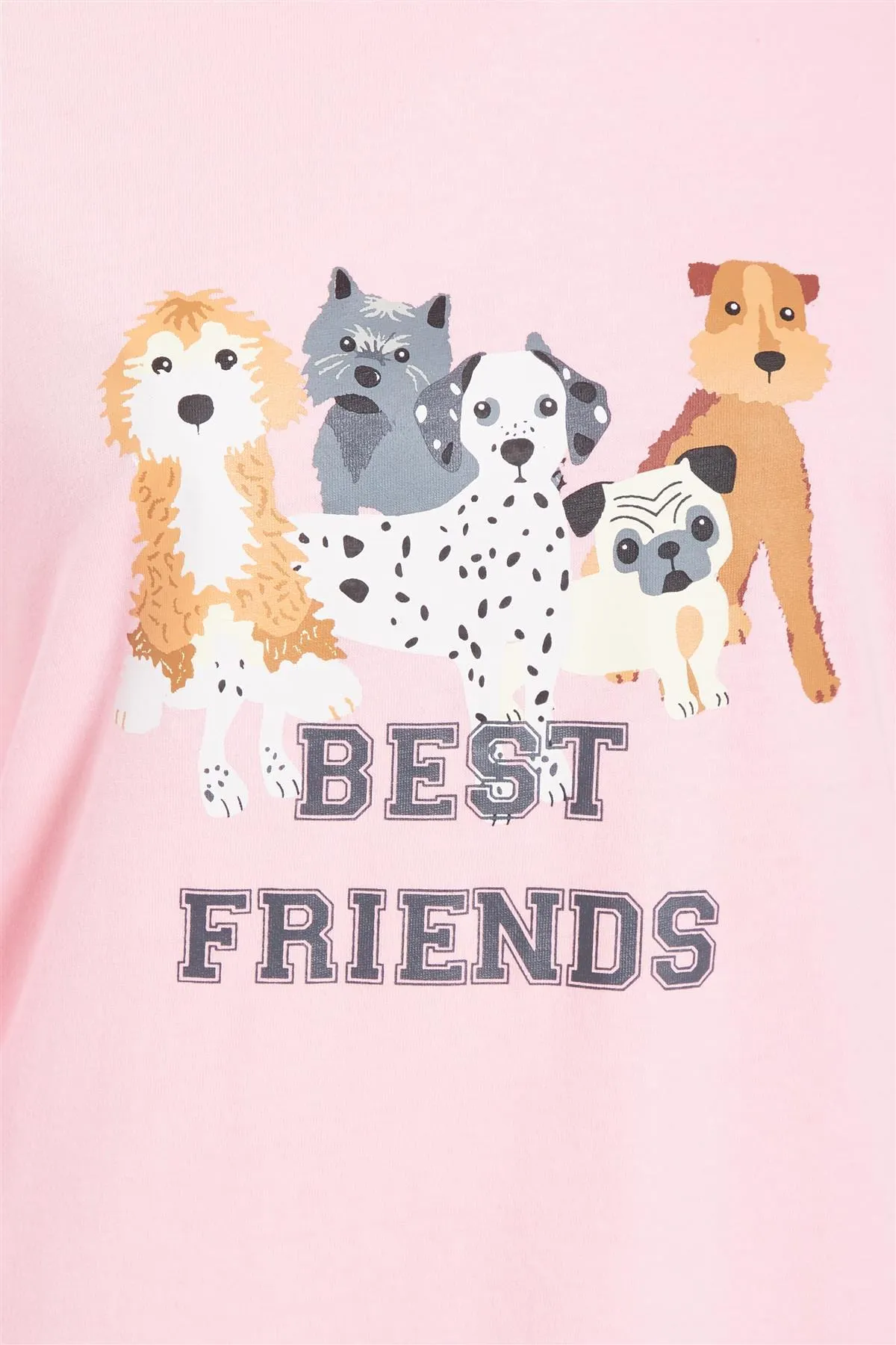 Ladies Pink Dog Print Jersey Cotton Pajama Set Soft Cozy Long Sleeve Women's Nightwear Sleepwear Loungewear Multiple Sizes by Daisy Dreamer