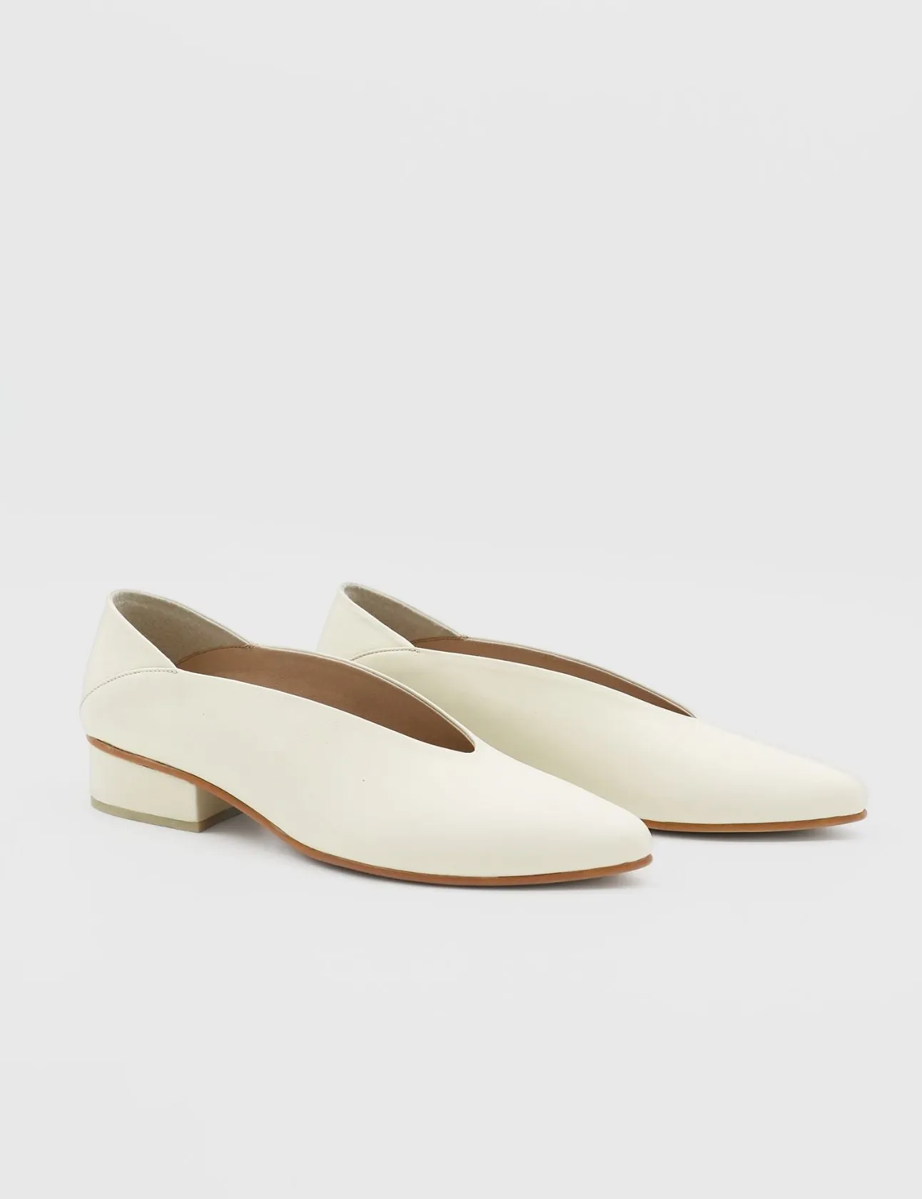 Louvre slip-on loafers in off white leather womens shoes