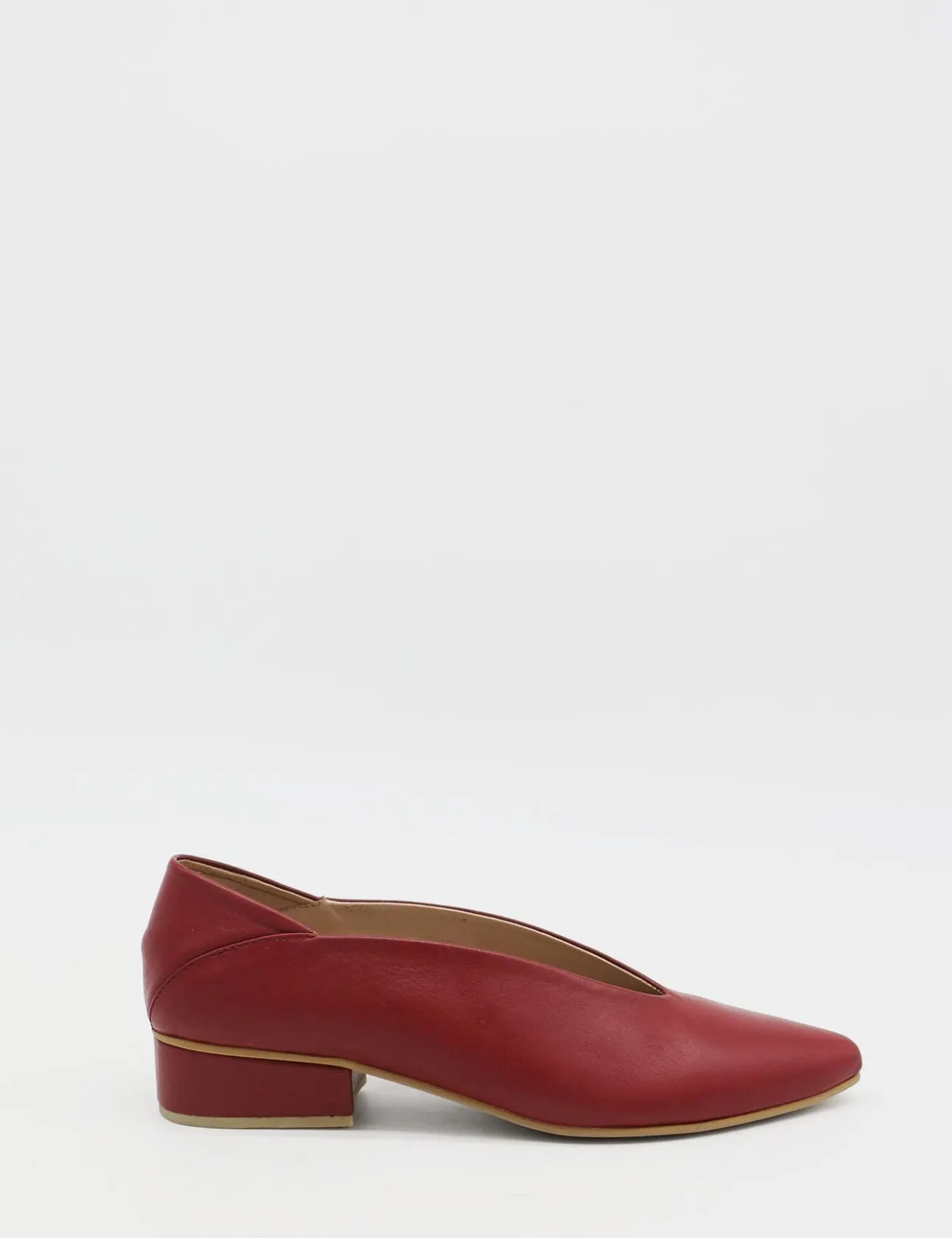 Louvre slip-on loafers in red leather womens shoes