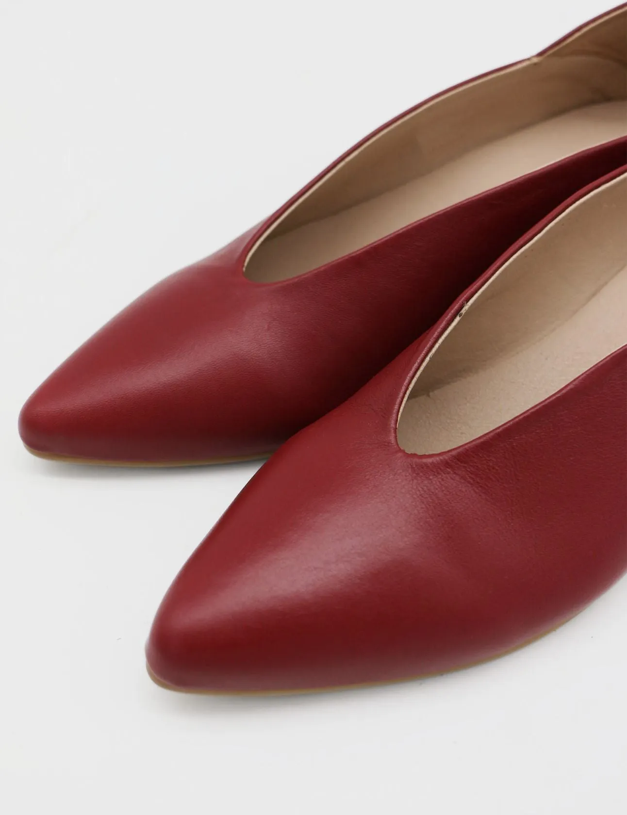 Louvre slip-on loafers in red leather womens shoes