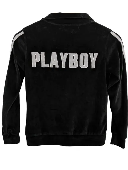 [M] 90's Velour Playboy Track Jacket