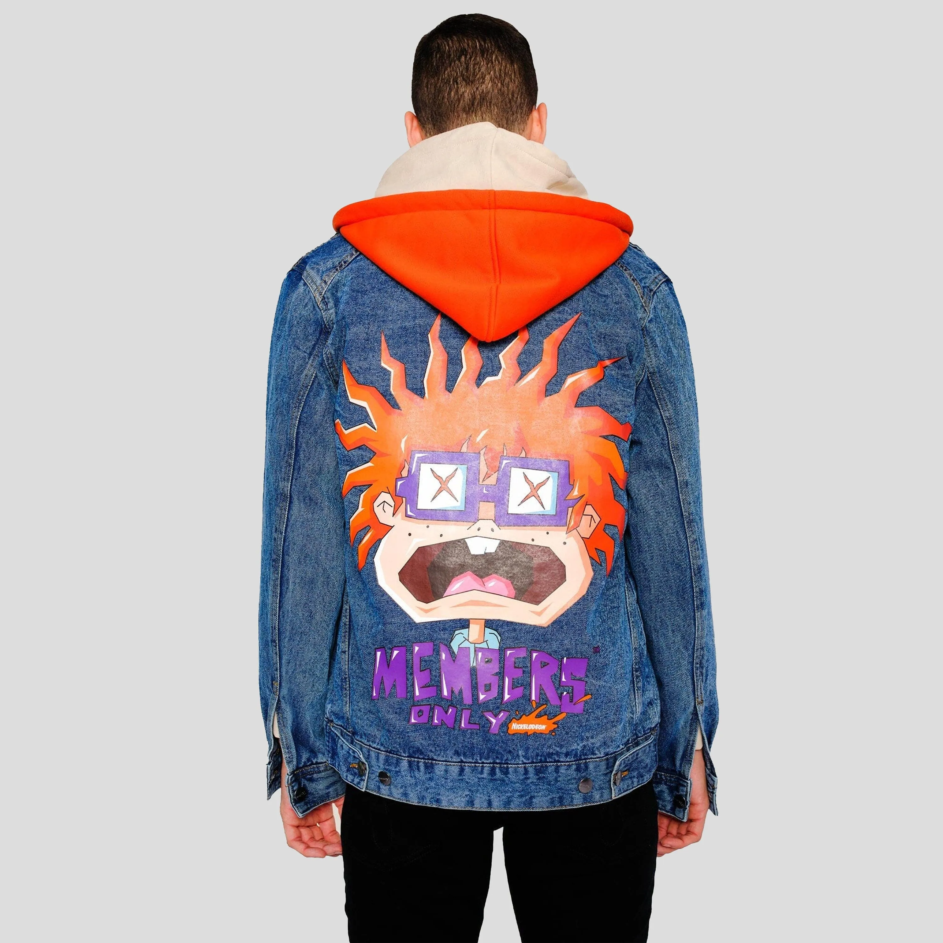 Members Only Men's Chucky Hoodie Trucker Jacket