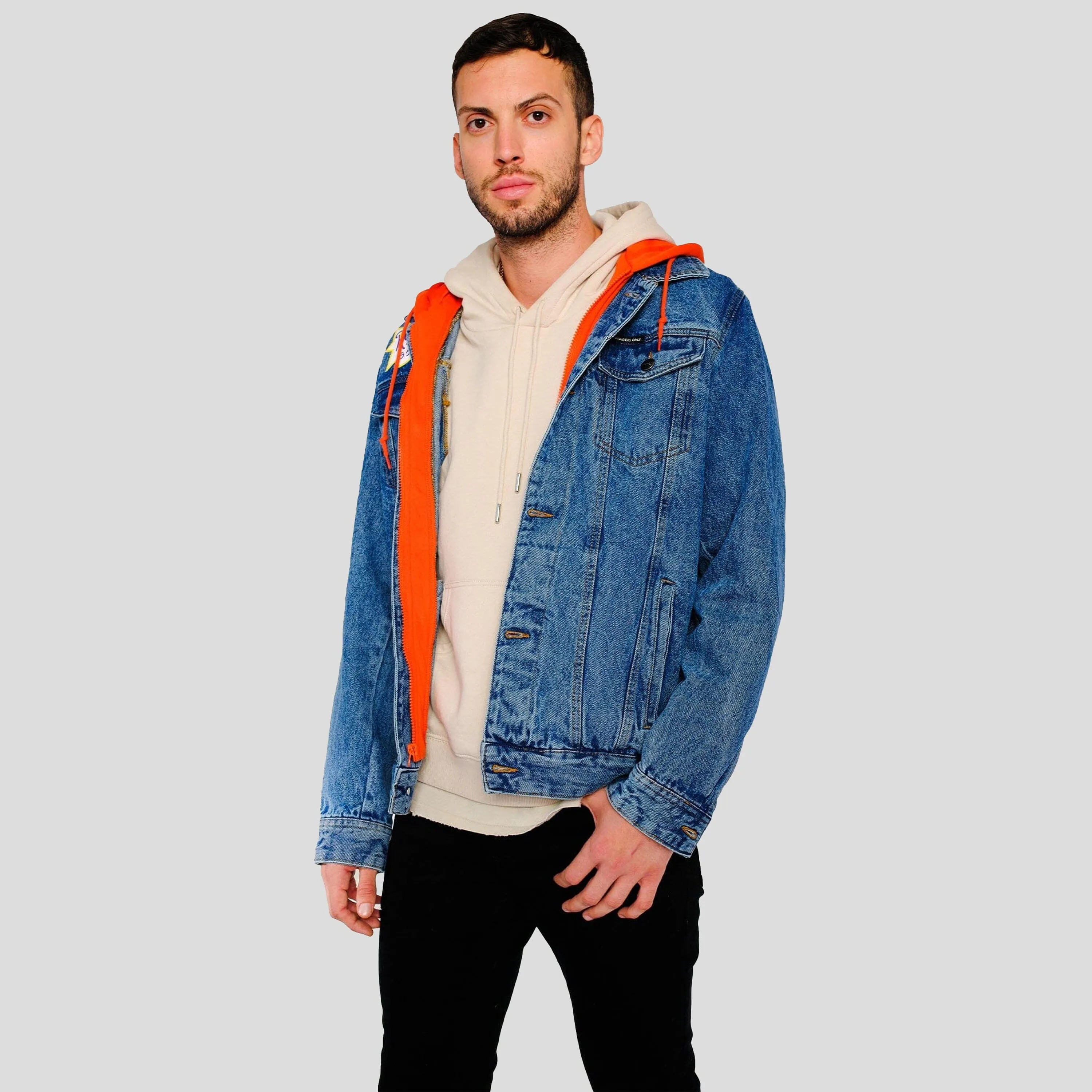 Members Only Men's Chucky Hoodie Trucker Jacket