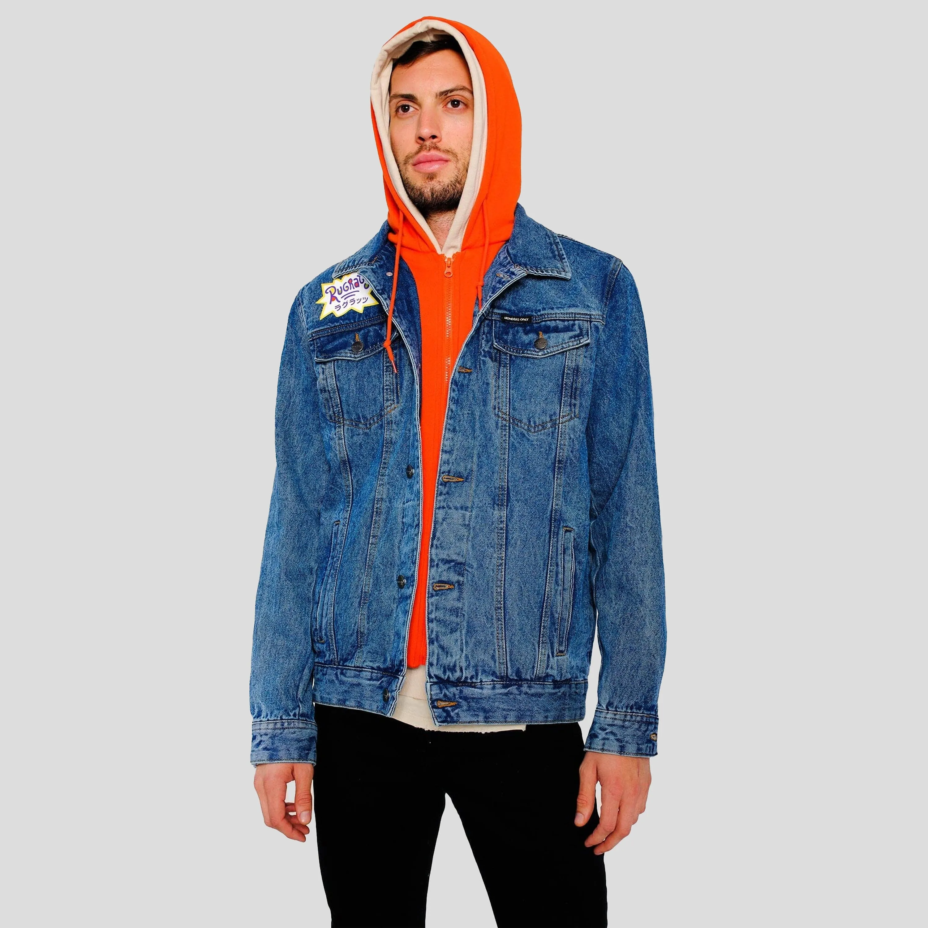 Members Only Men's Chucky Hoodie Trucker Jacket