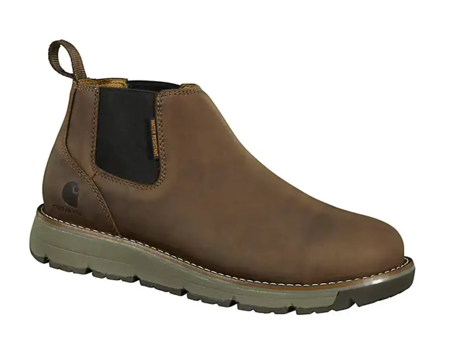 MEN'S CARHARTT MILLBROOK WATER RESISTANT 4-INCH SOFT TOE ROMEO WEDGE | DARK BROWN