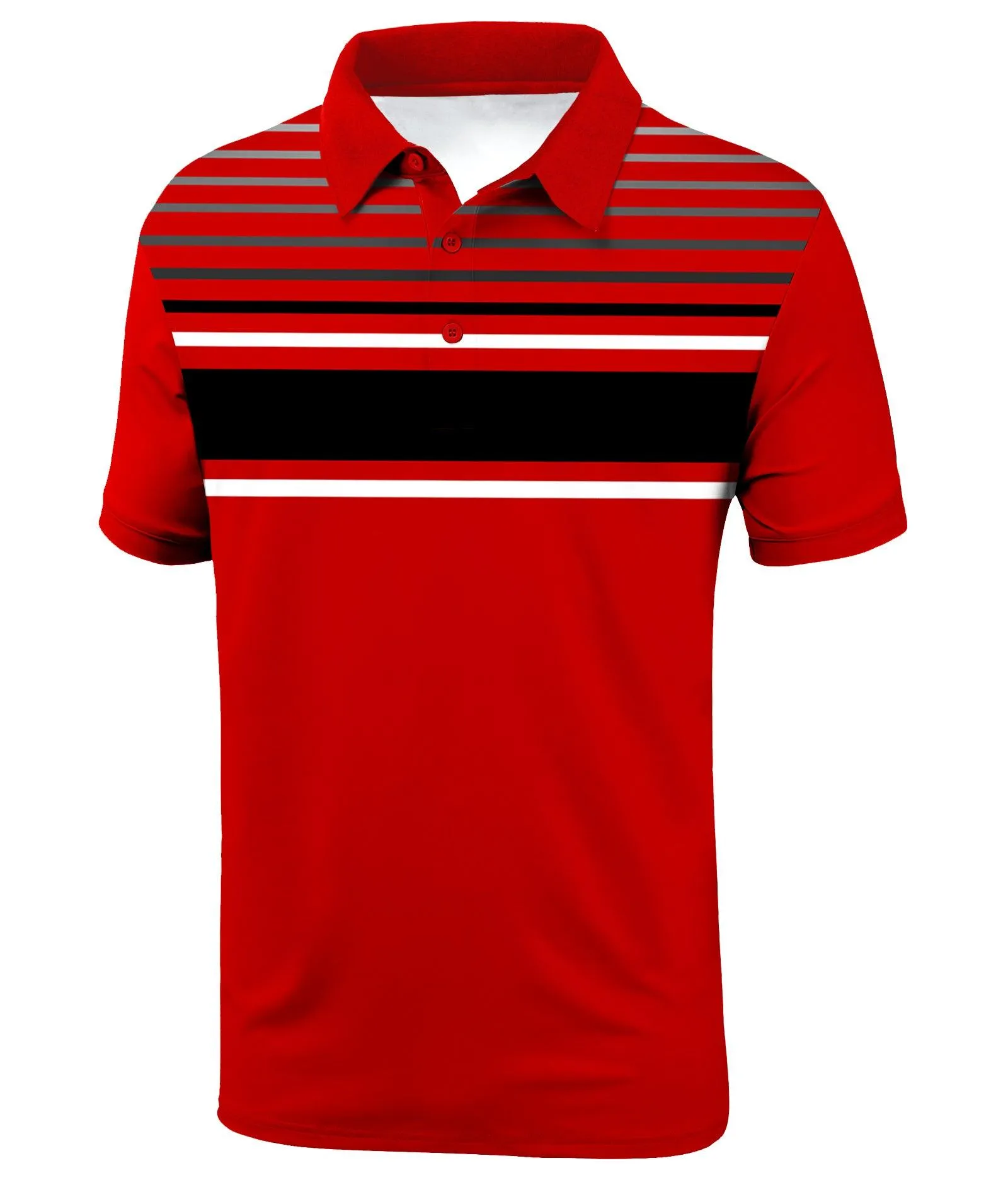 Men's Dry Fit Stripe Sports Polo Shirt-ZPK000767