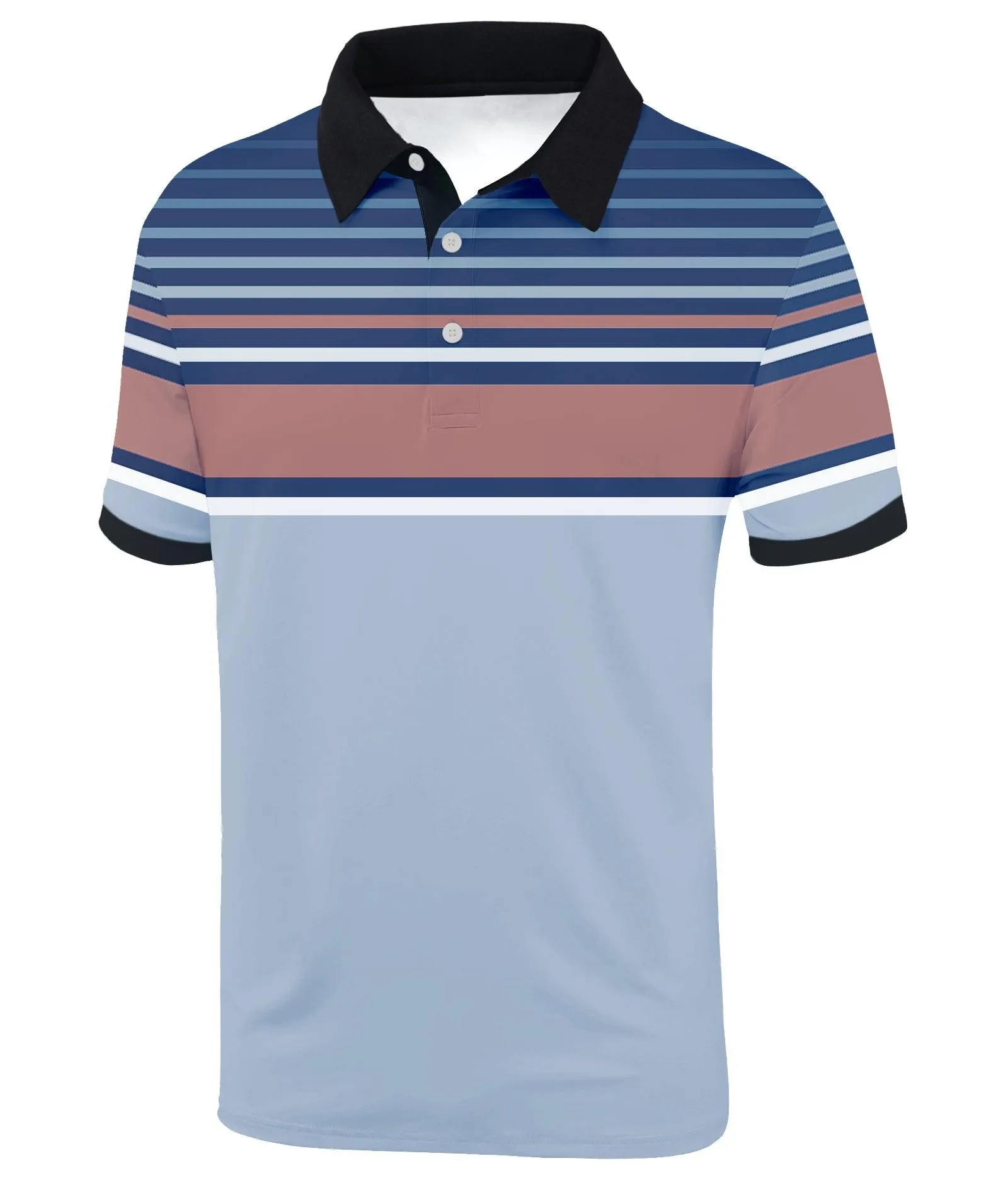 Men's Dry Fit Stripe Sports Polo Shirt-ZPK000767