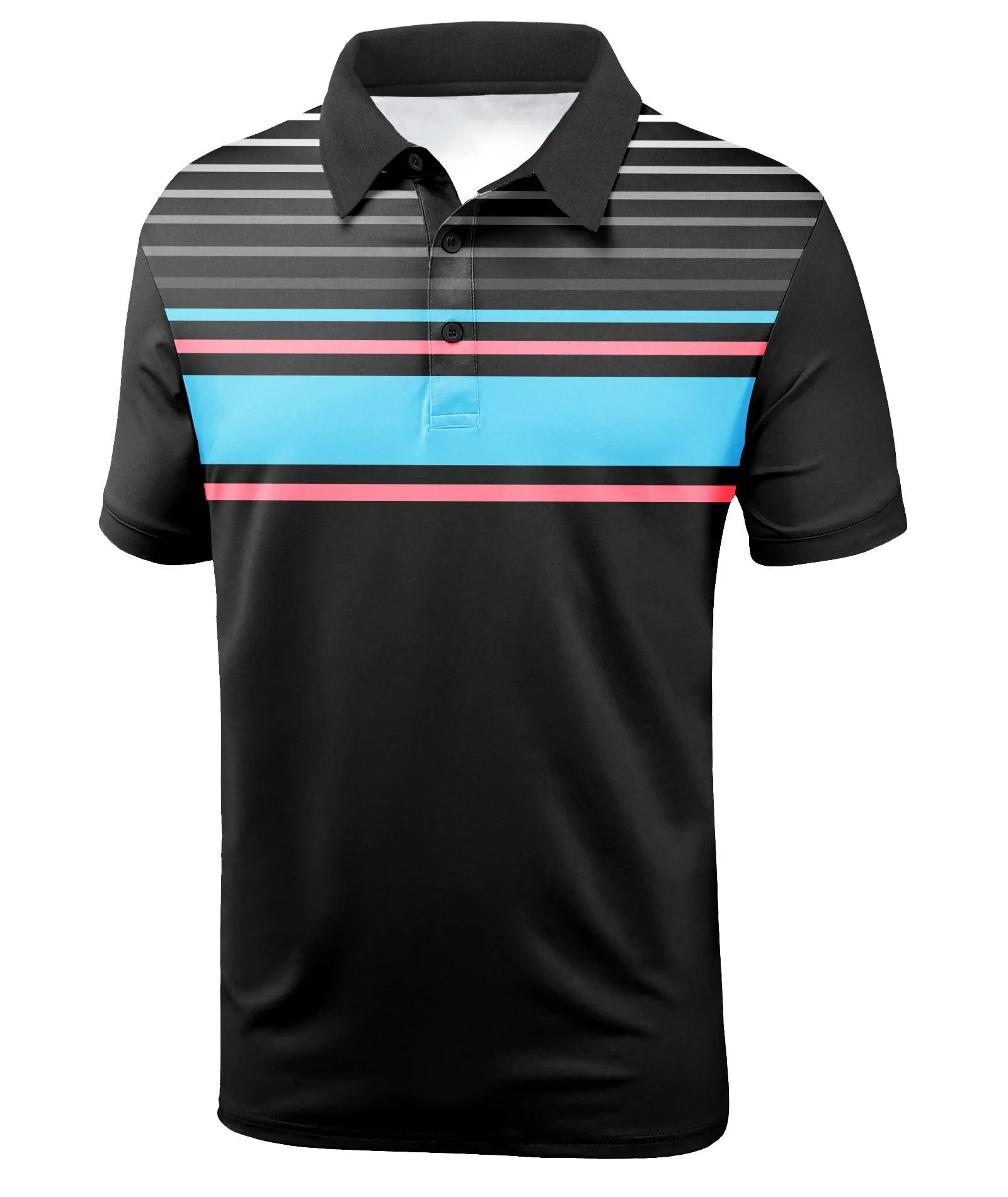 Men's Dry Fit Stripe Sports Polo Shirt-ZPK000767