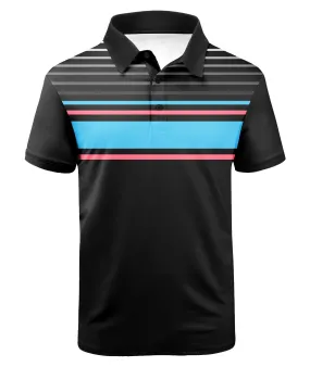 Men's Dry Fit Stripe Sports Polo Shirt-ZPK000767