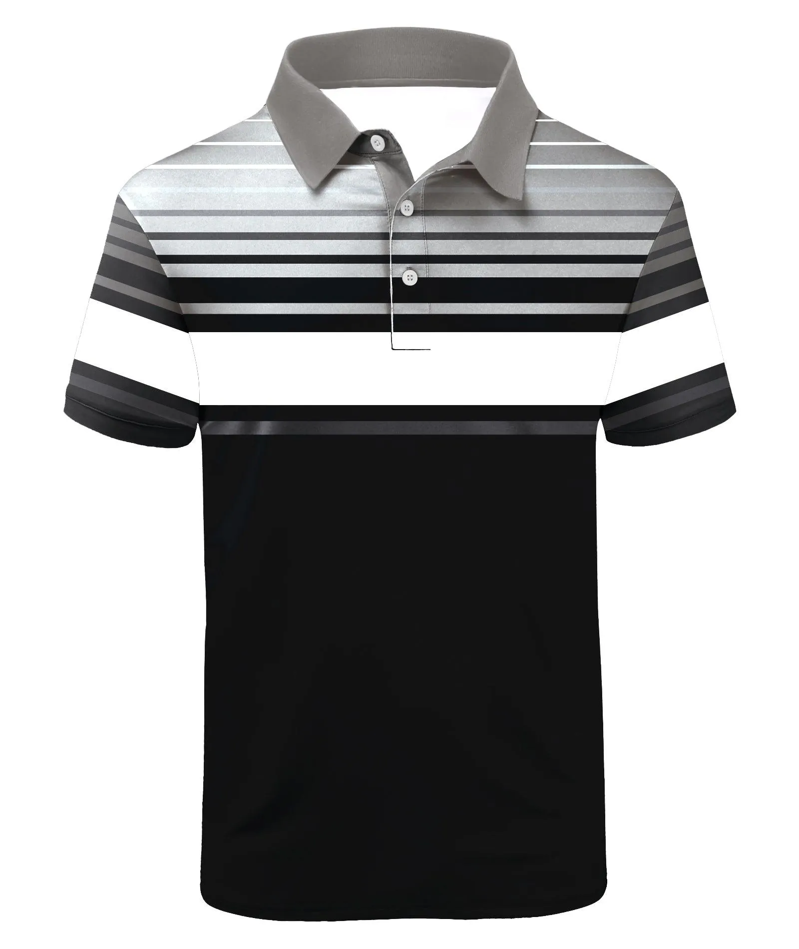 Men's Dry Fit Stripe Sports Polo Shirt-ZPK000767