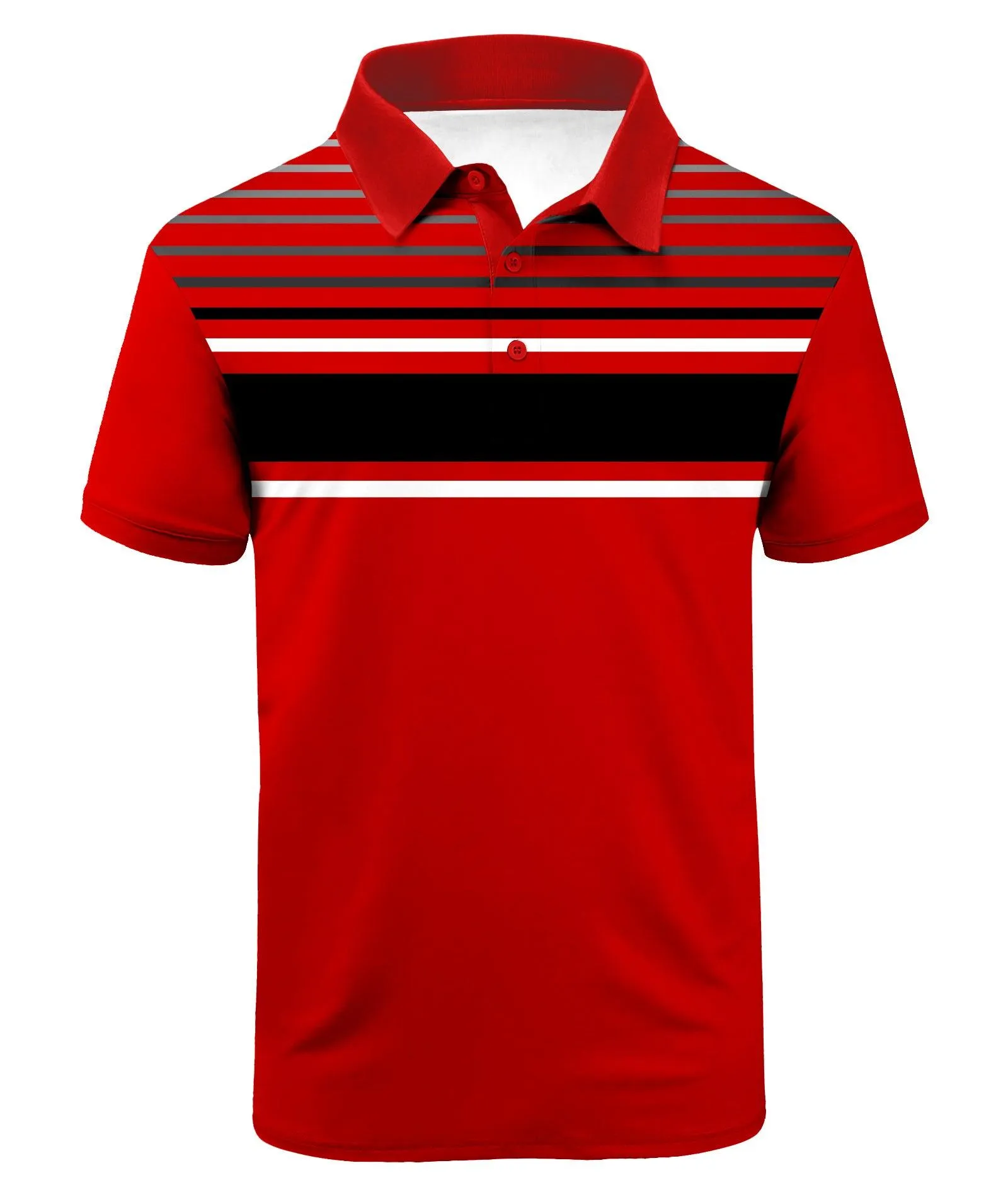 Men's Dry Fit Stripe Sports Polo Shirt-ZPK000767