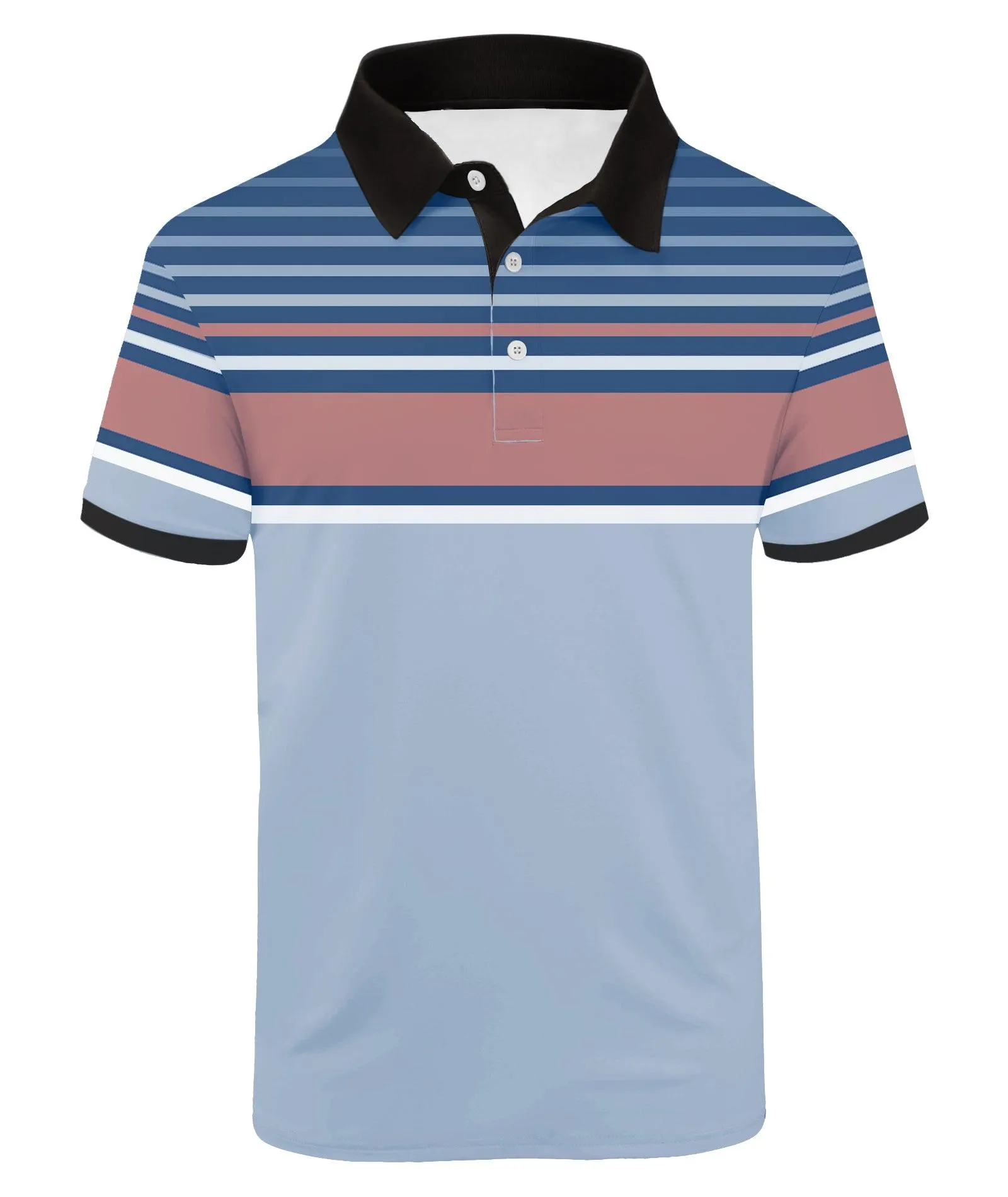 Men's Dry Fit Stripe Sports Polo Shirt-ZPK000767