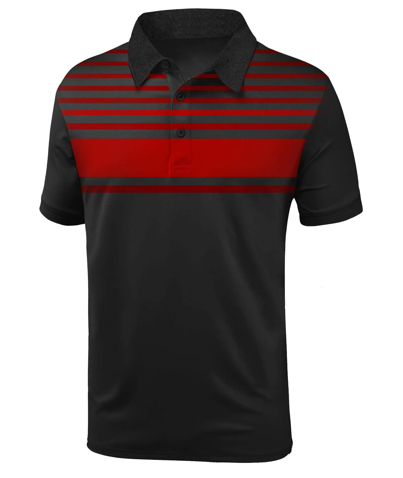 Men's Dry Fit Stripe Sports Polo Shirt-ZPK000767