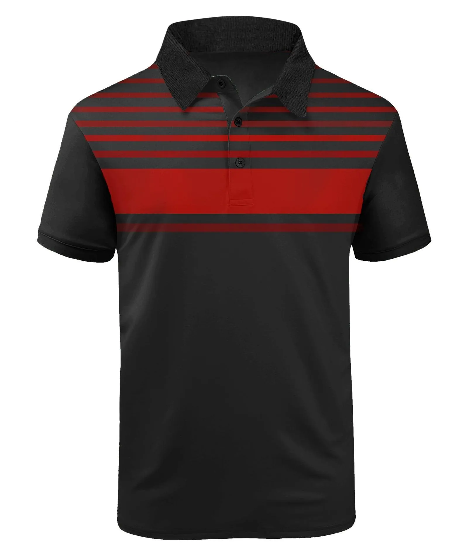 Men's Dry Fit Stripe Sports Polo Shirt-ZPK000767