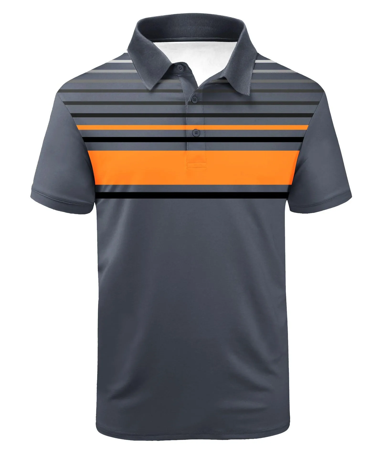 Men's Dry Fit Stripe Sports Polo Shirt-ZPK000767