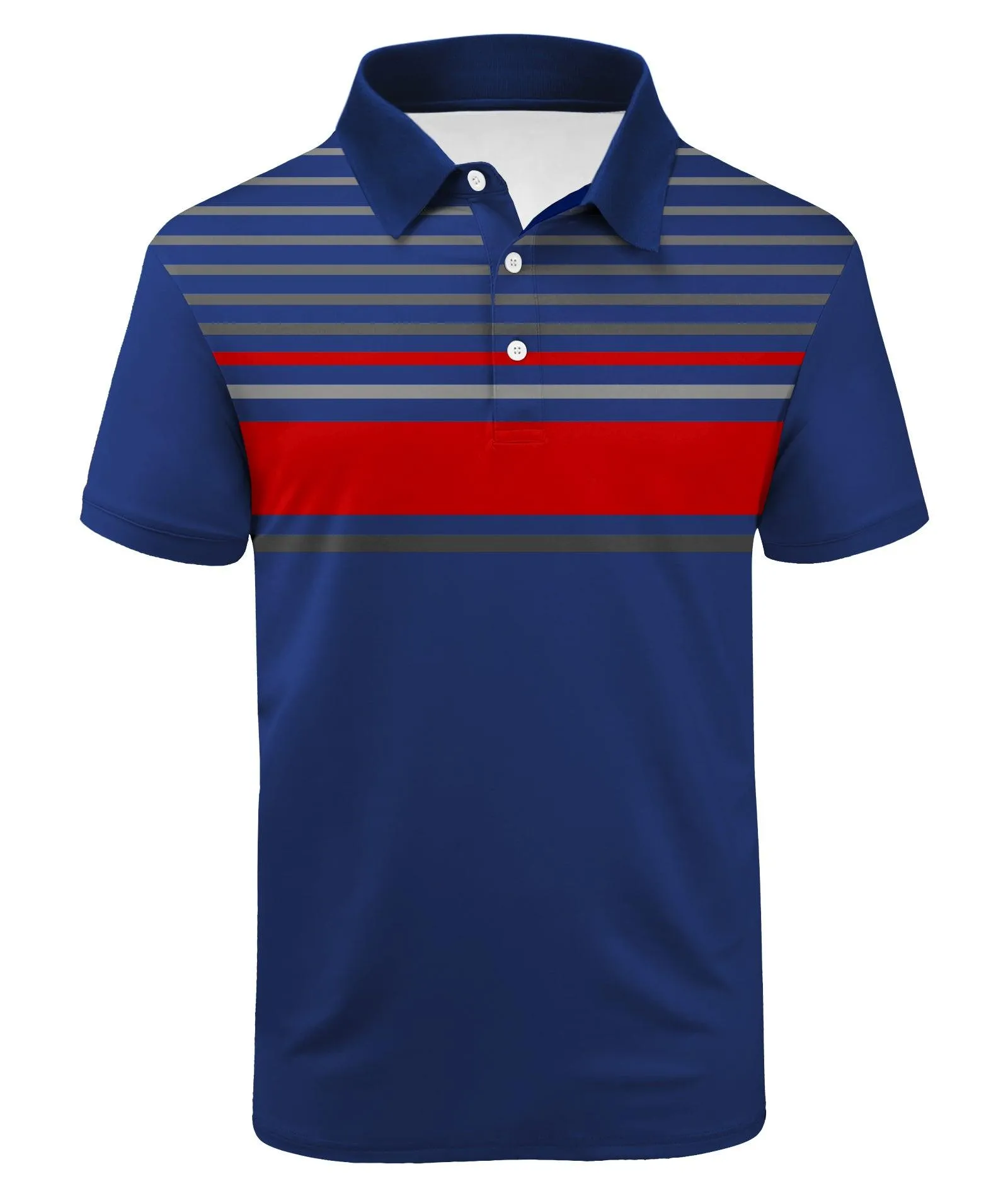 Men's Dry Fit Stripe Sports Polo Shirt-ZPK000767