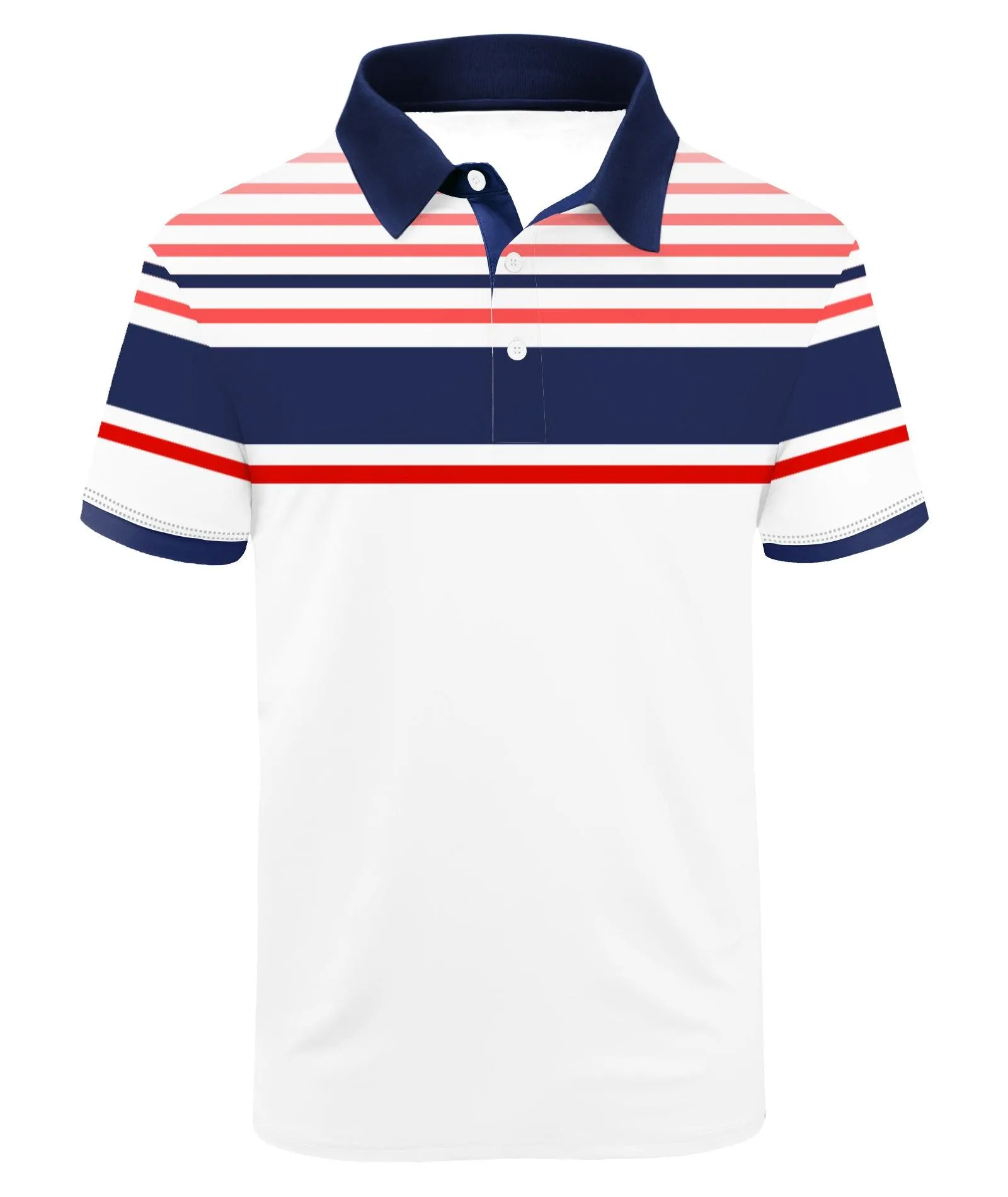 Men's Dry Fit Stripe Sports Polo Shirt-ZPK000767