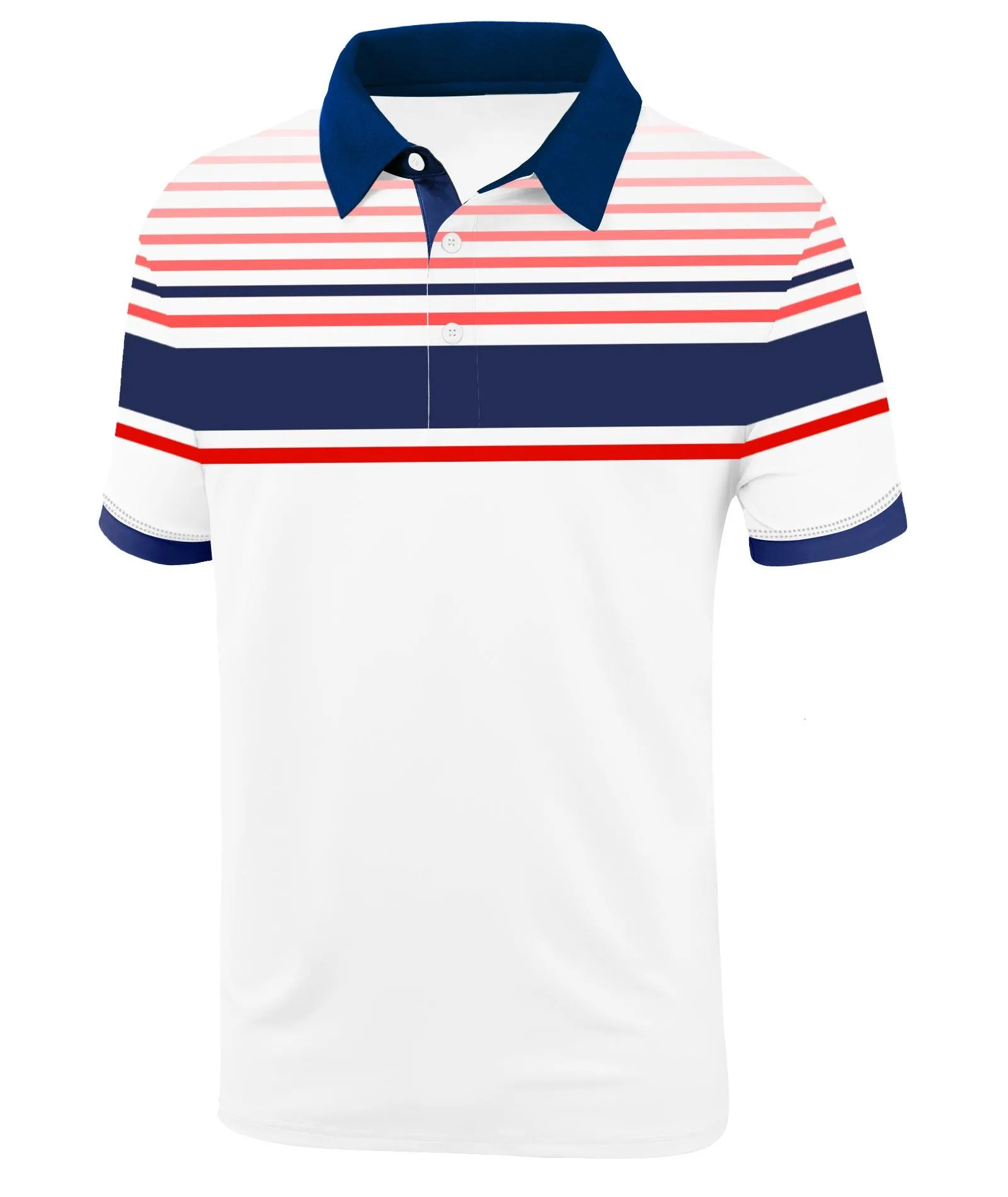 Men's Dry Fit Stripe Sports Polo Shirt-ZPK000767