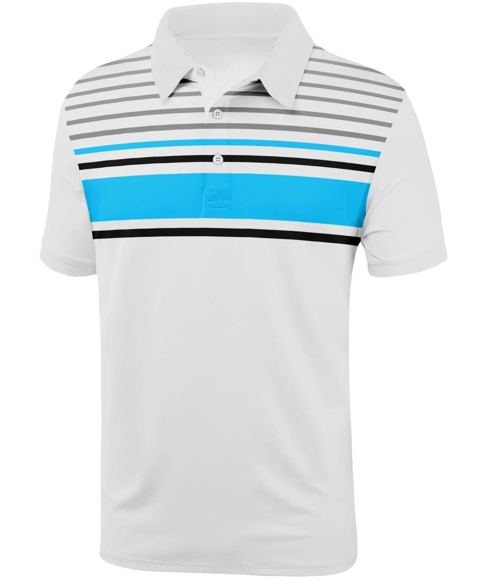 Men's Dry Fit Stripe Sports Polo Shirt-ZPK000767