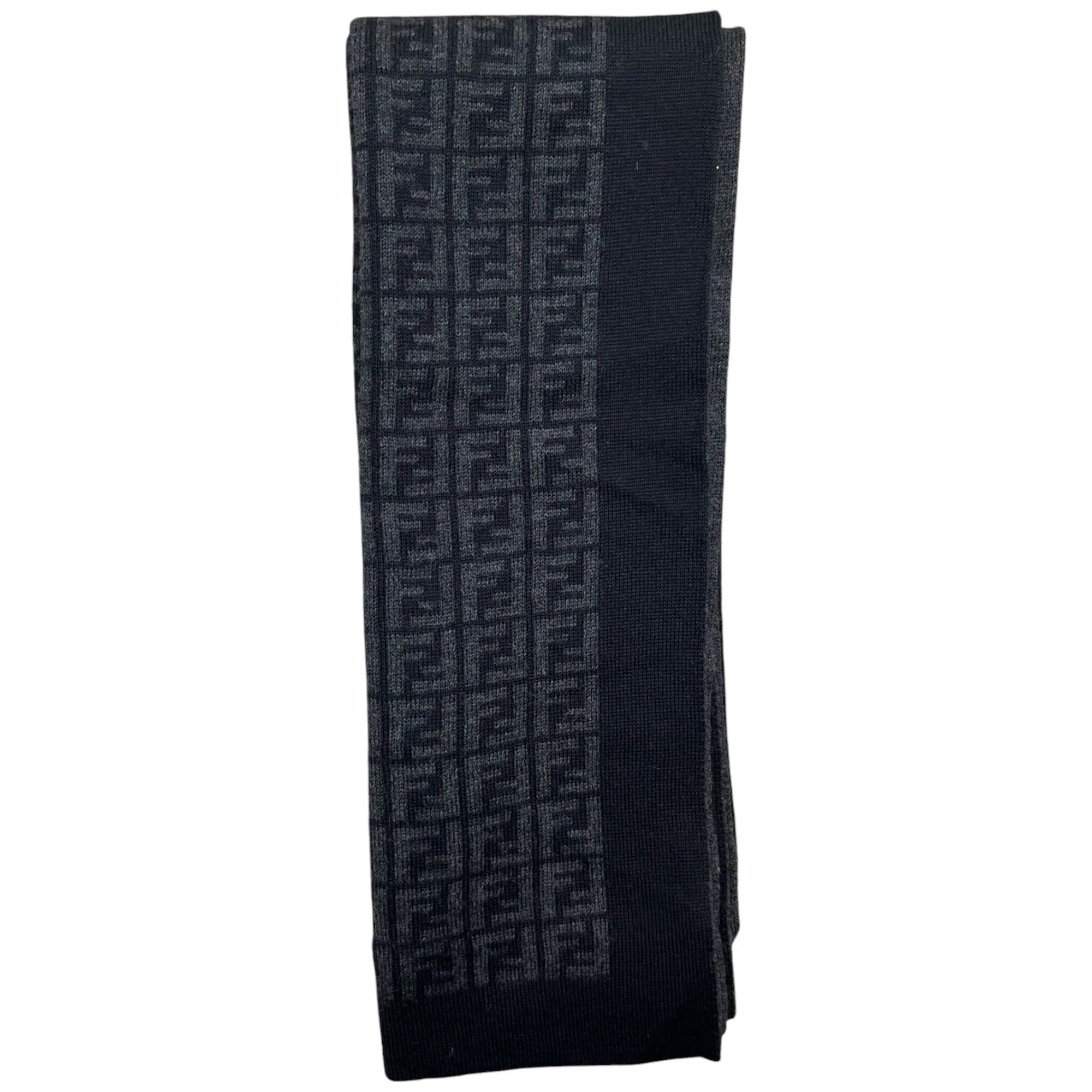 Men's Ff Monogram Scarf Black