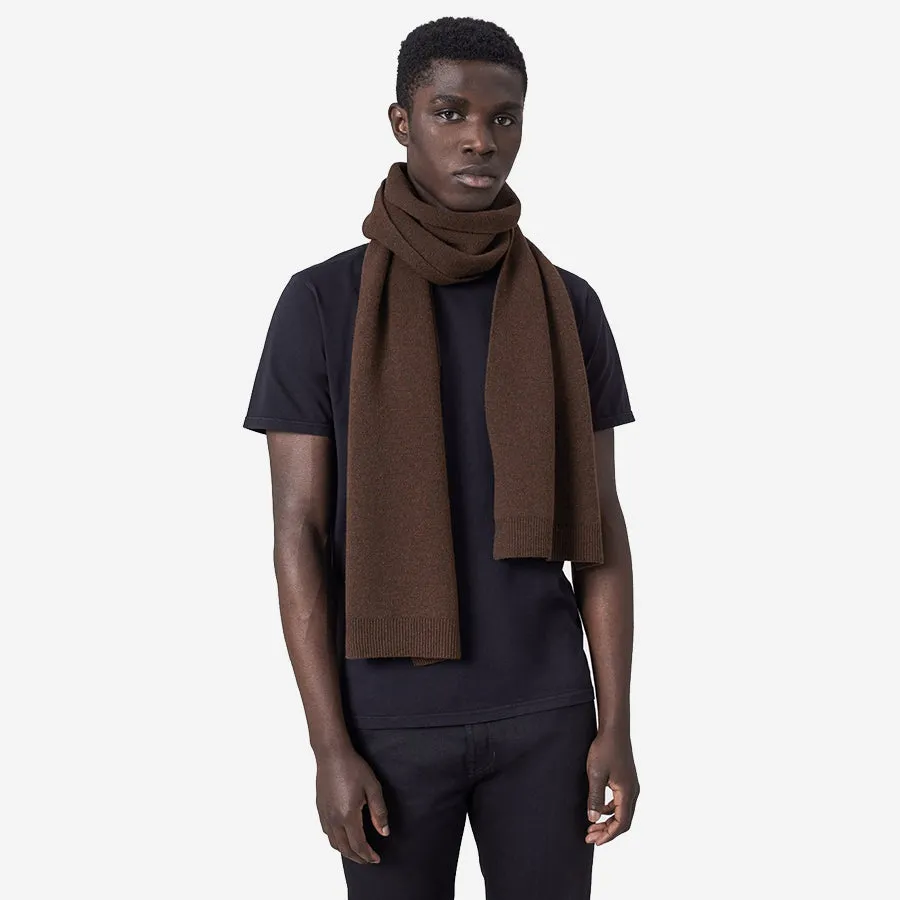 Merino Wool Scarf - Lava Grey