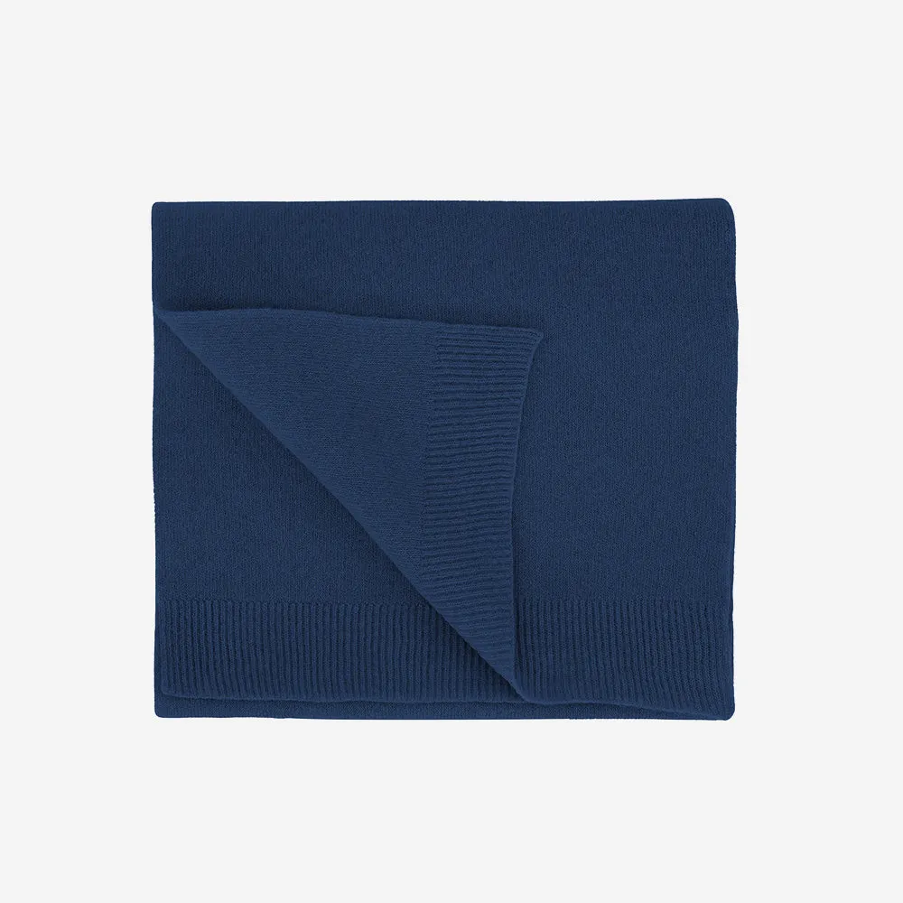 Merino Wool Scarf - Marine Blue