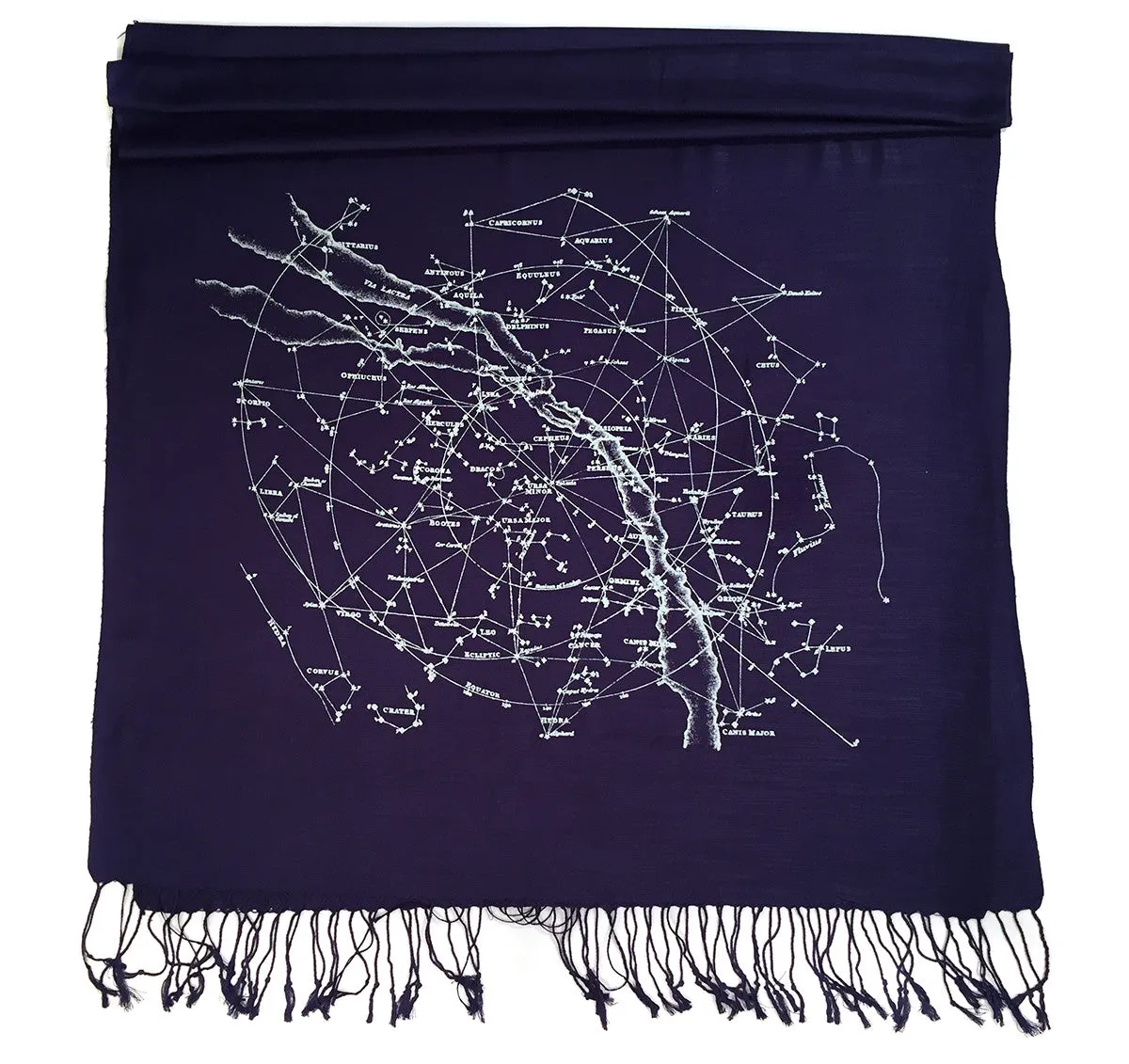 Milky Way Star Chart Scarf, bamboo pashmina