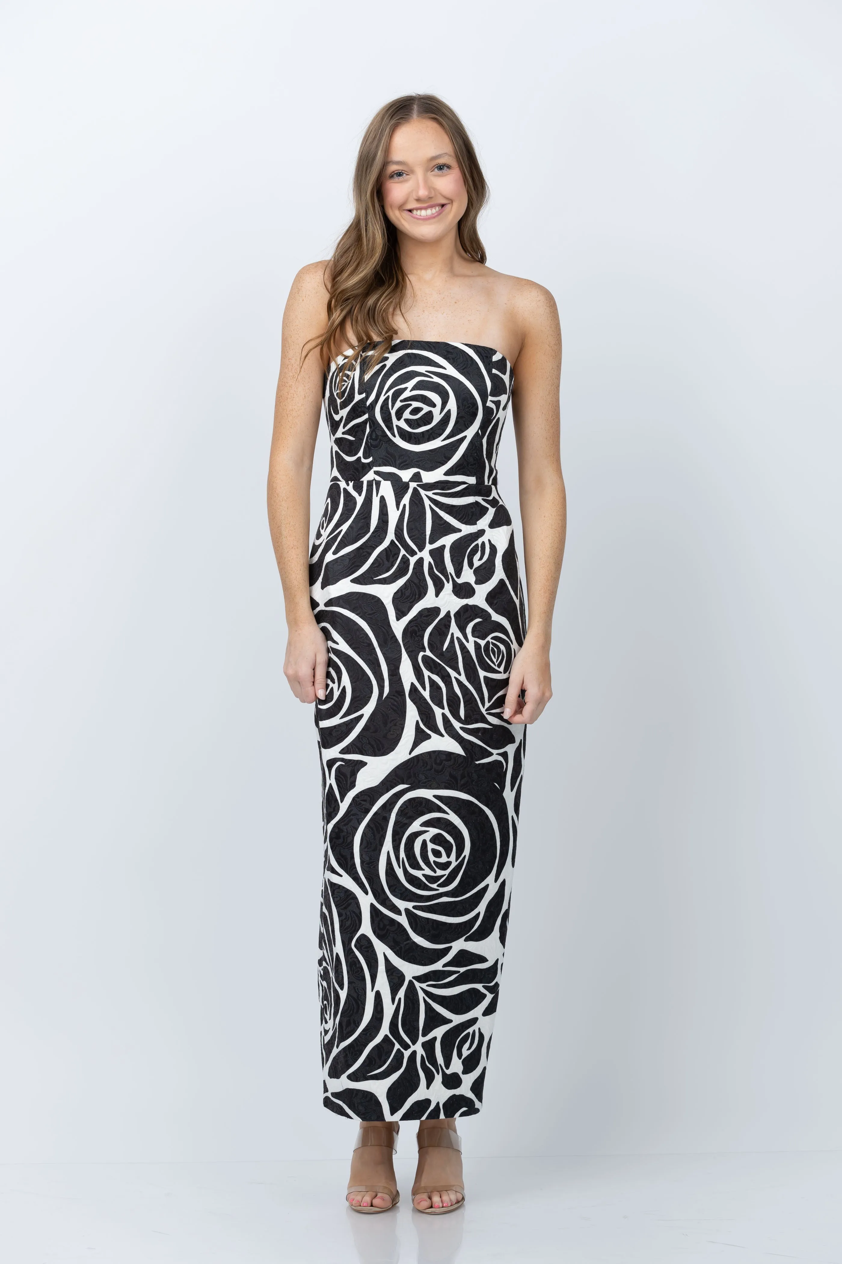 Milly Orion Dress in Black Rose