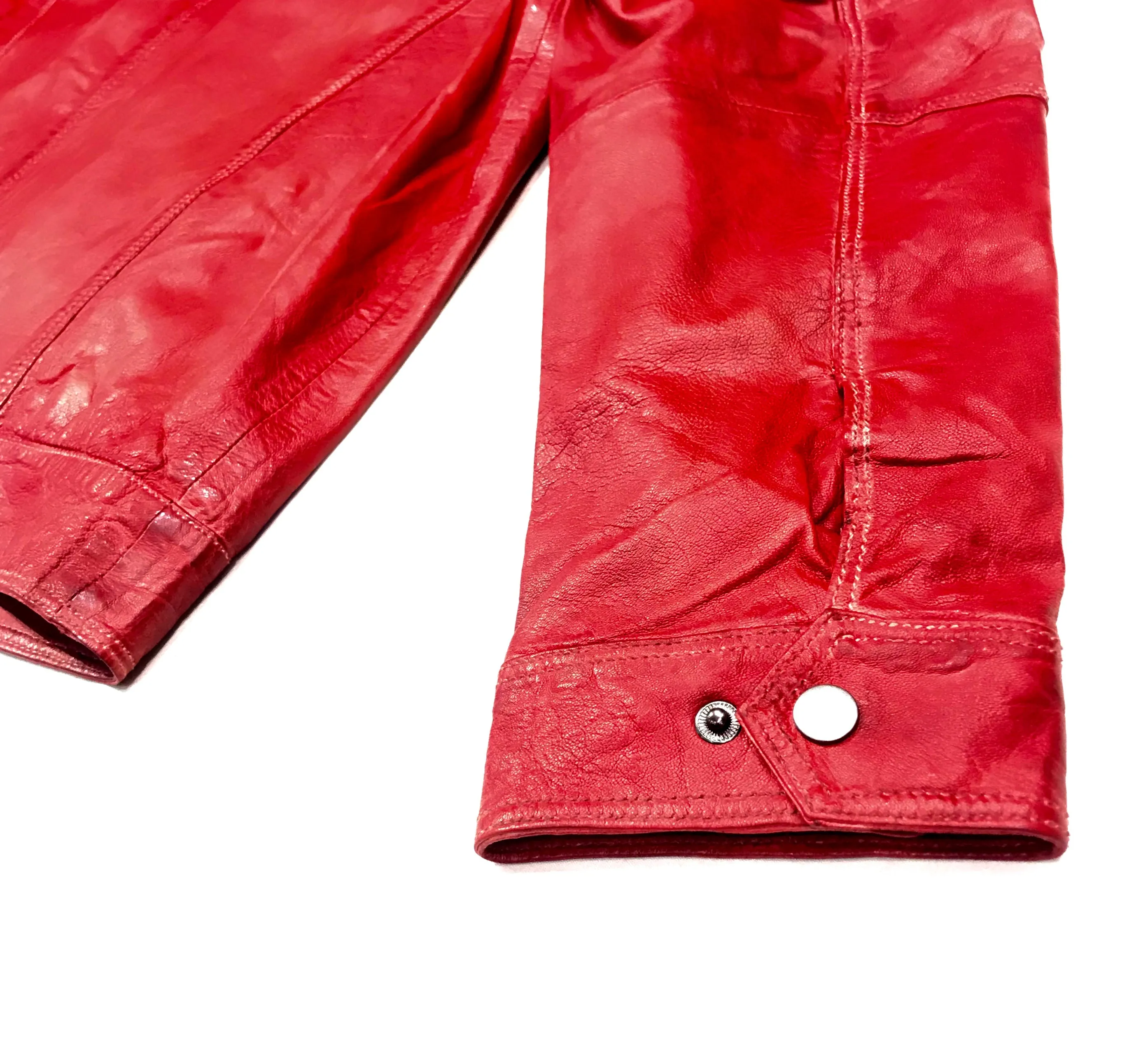 Missani Le Collezioni Men's Red Lambskin Leather Jacket