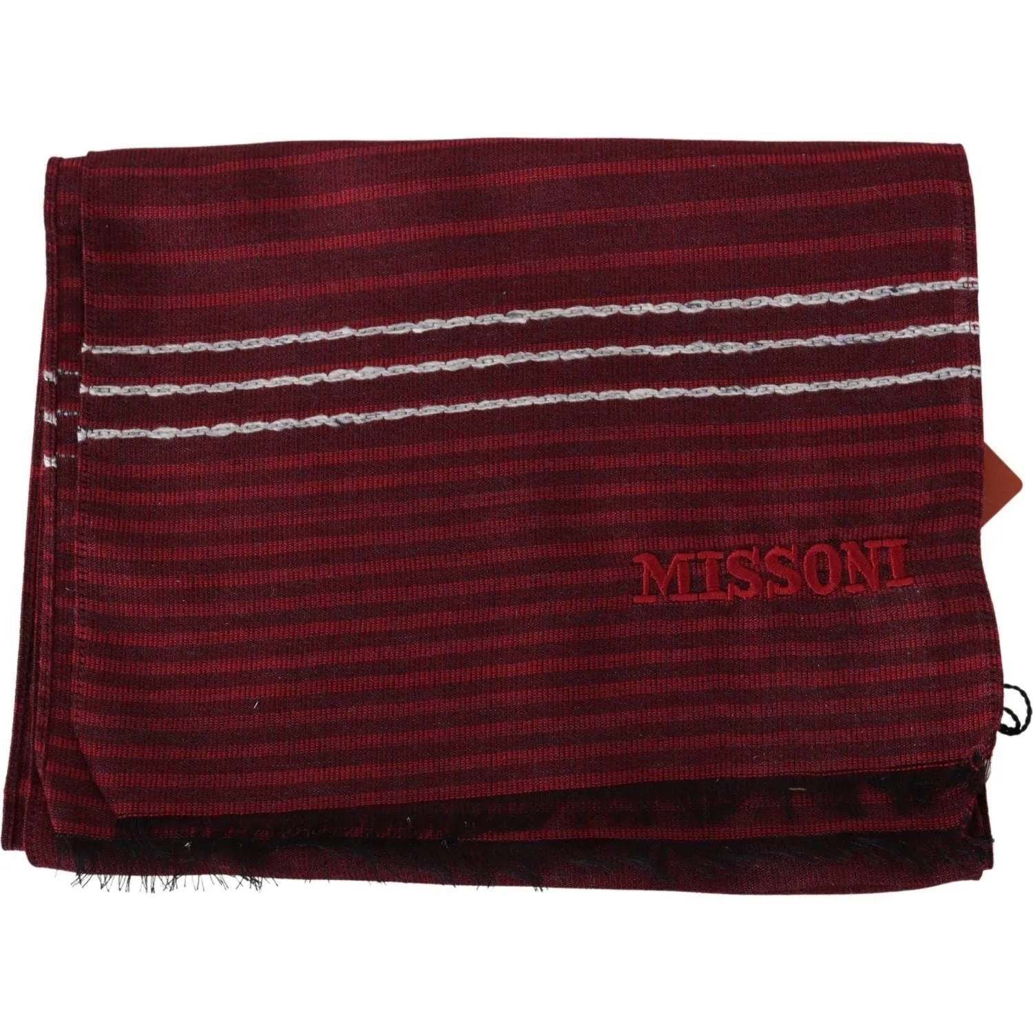 Missoni Elegant Wool Silk Blend Striped Scarf