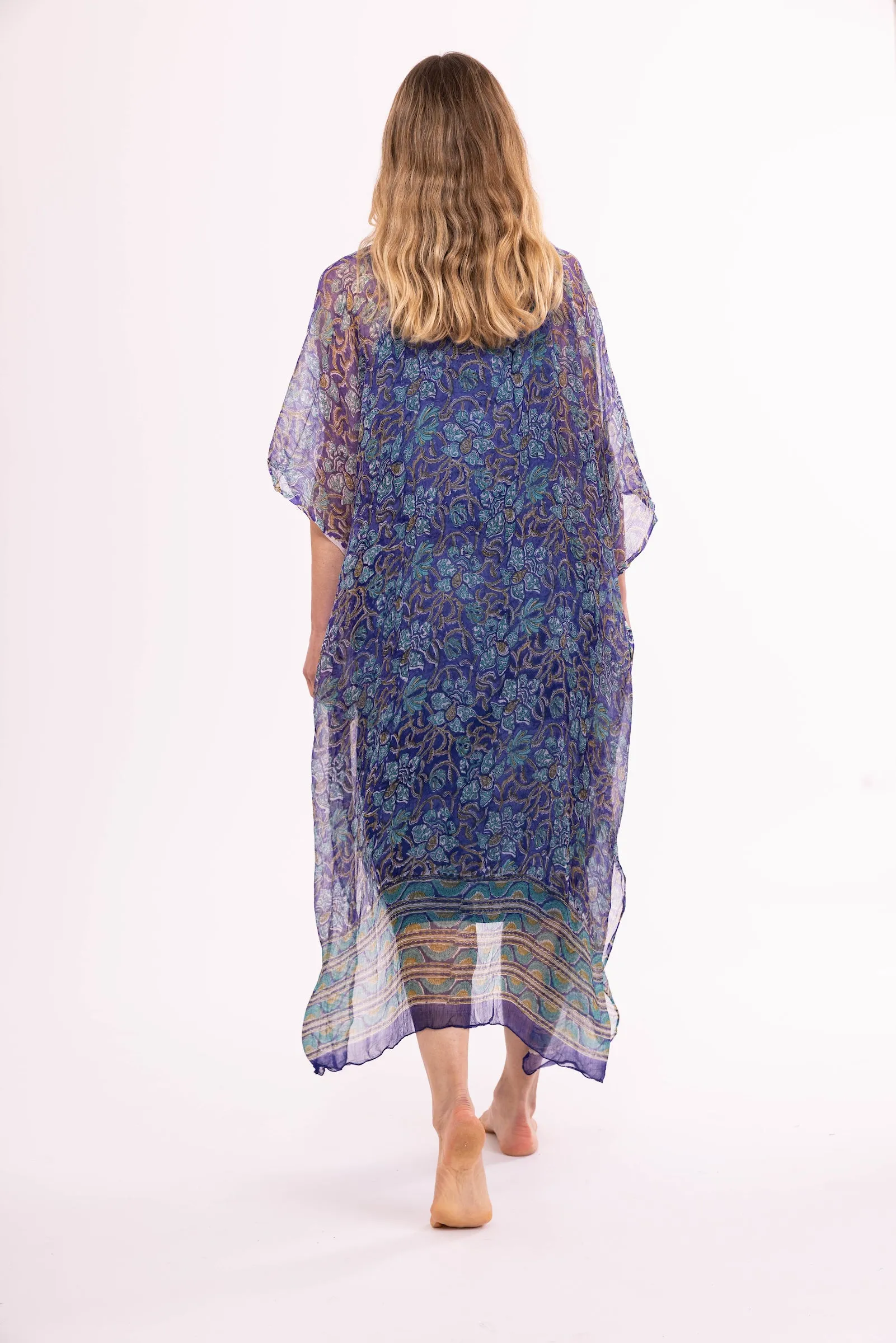 New Venus Dress Hand Block Printed in Chiffon SS224