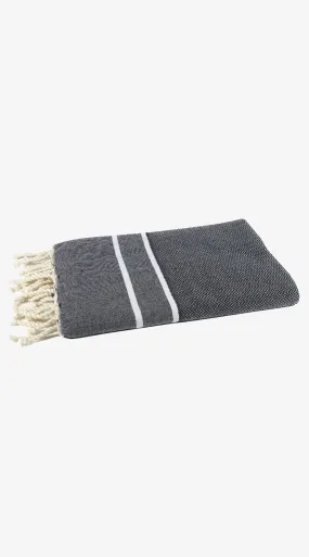 Noir Herringbone Fouta