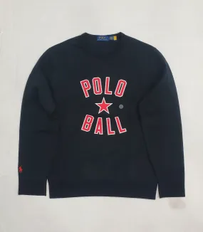 Nwt Polo Ralph Black Polo Ball Sweatshirt