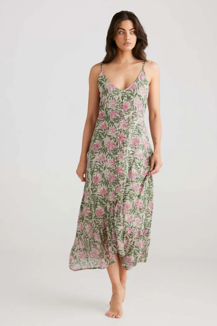 Oasis Dress, Lotus Vine