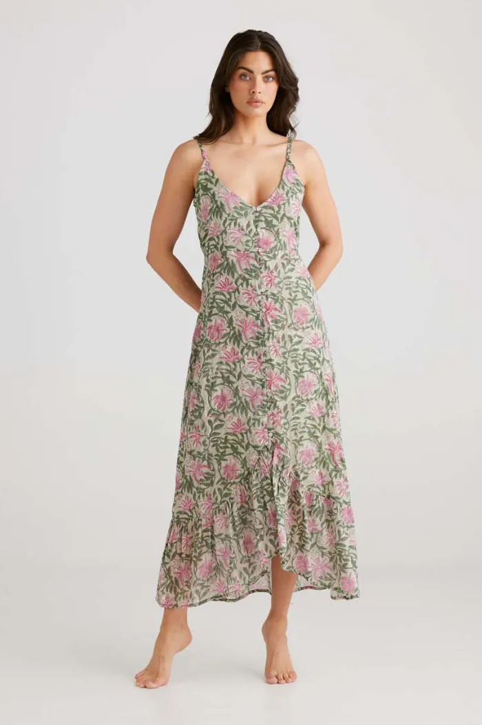 Oasis Dress, Lotus Vine