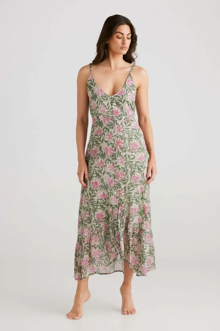 Oasis Dress, Lotus Vine