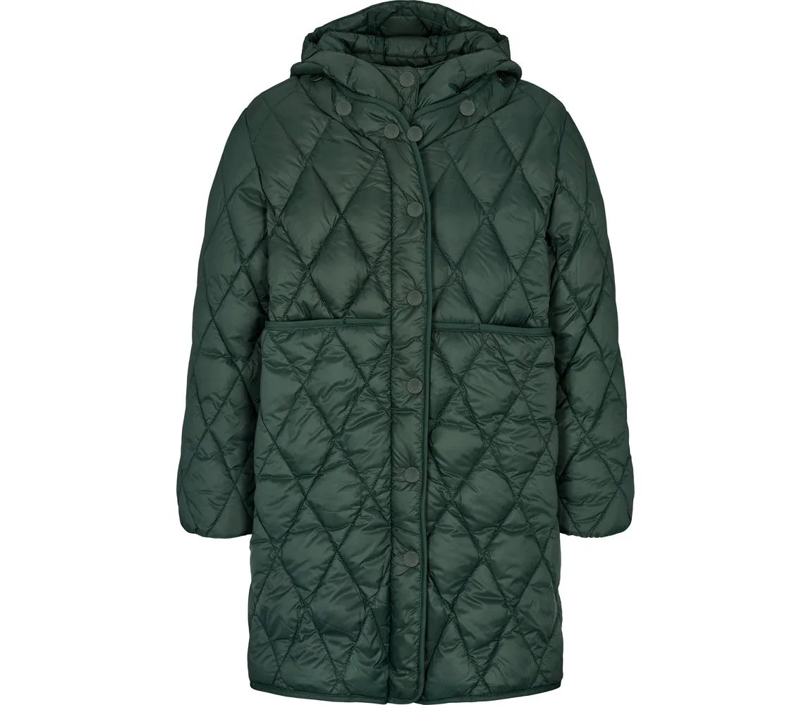 Oksana, Puffer Jacket - Dark Leaf