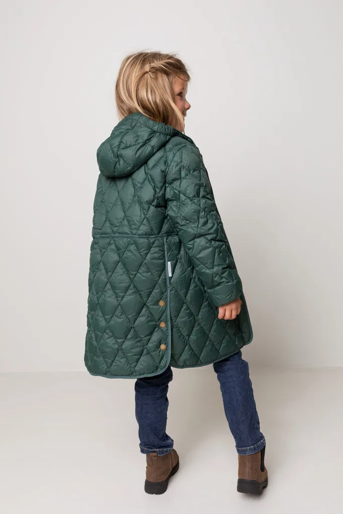 Oksana, Puffer Jacket - Dark Leaf