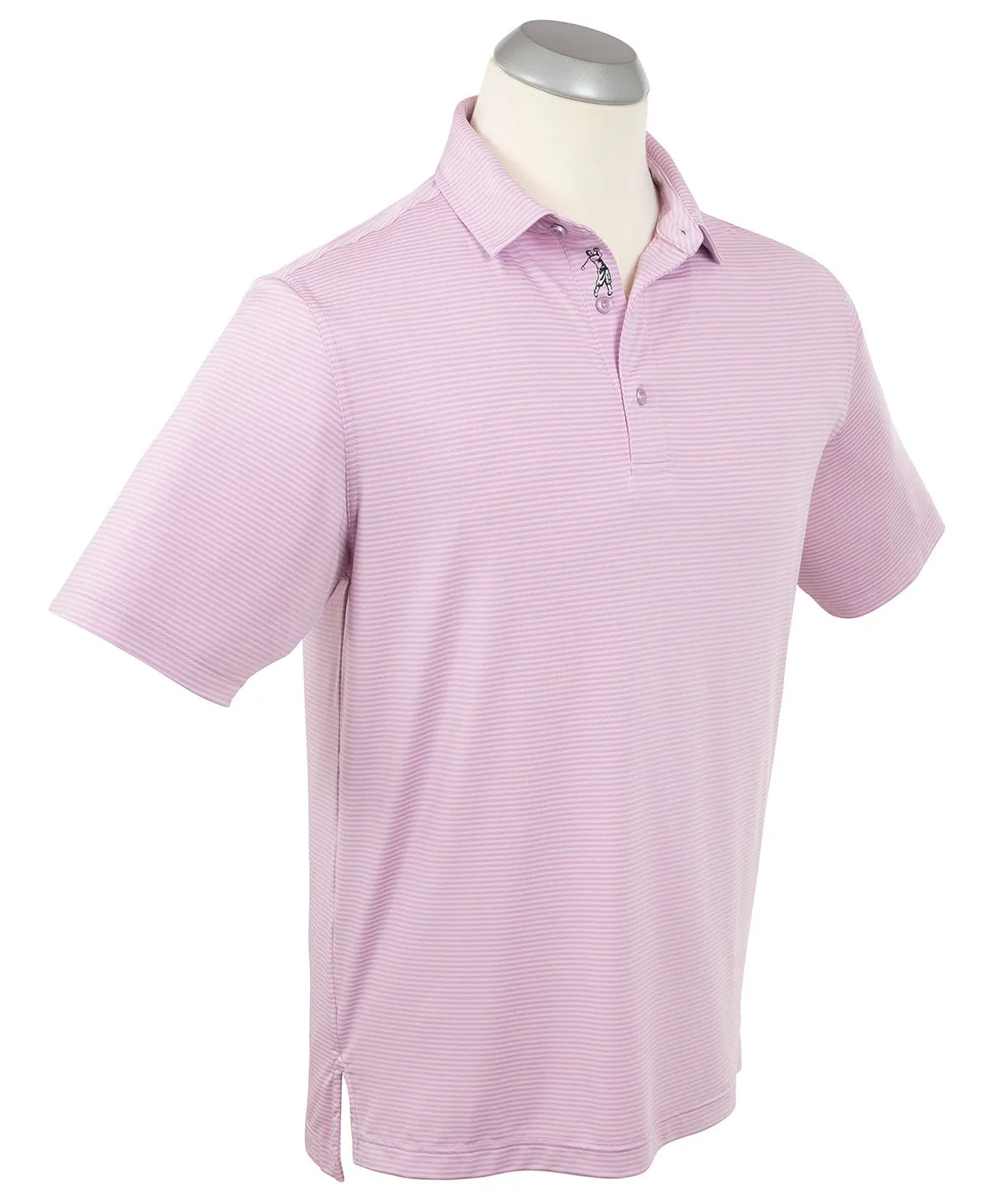 Performance Jersey Mini Tonal Feed Stripe Polo