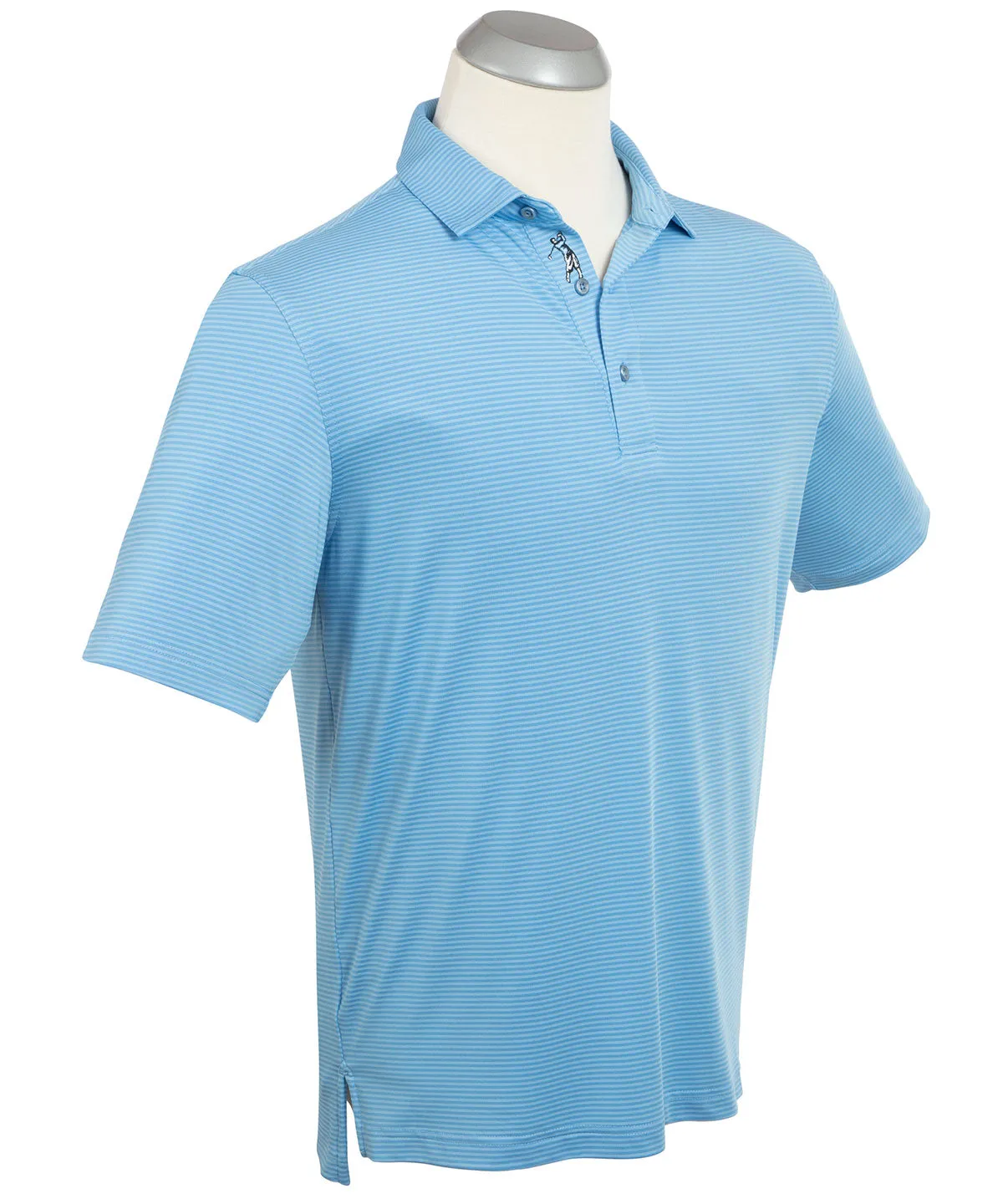 Performance Jersey Mini Tonal Feed Stripe Polo