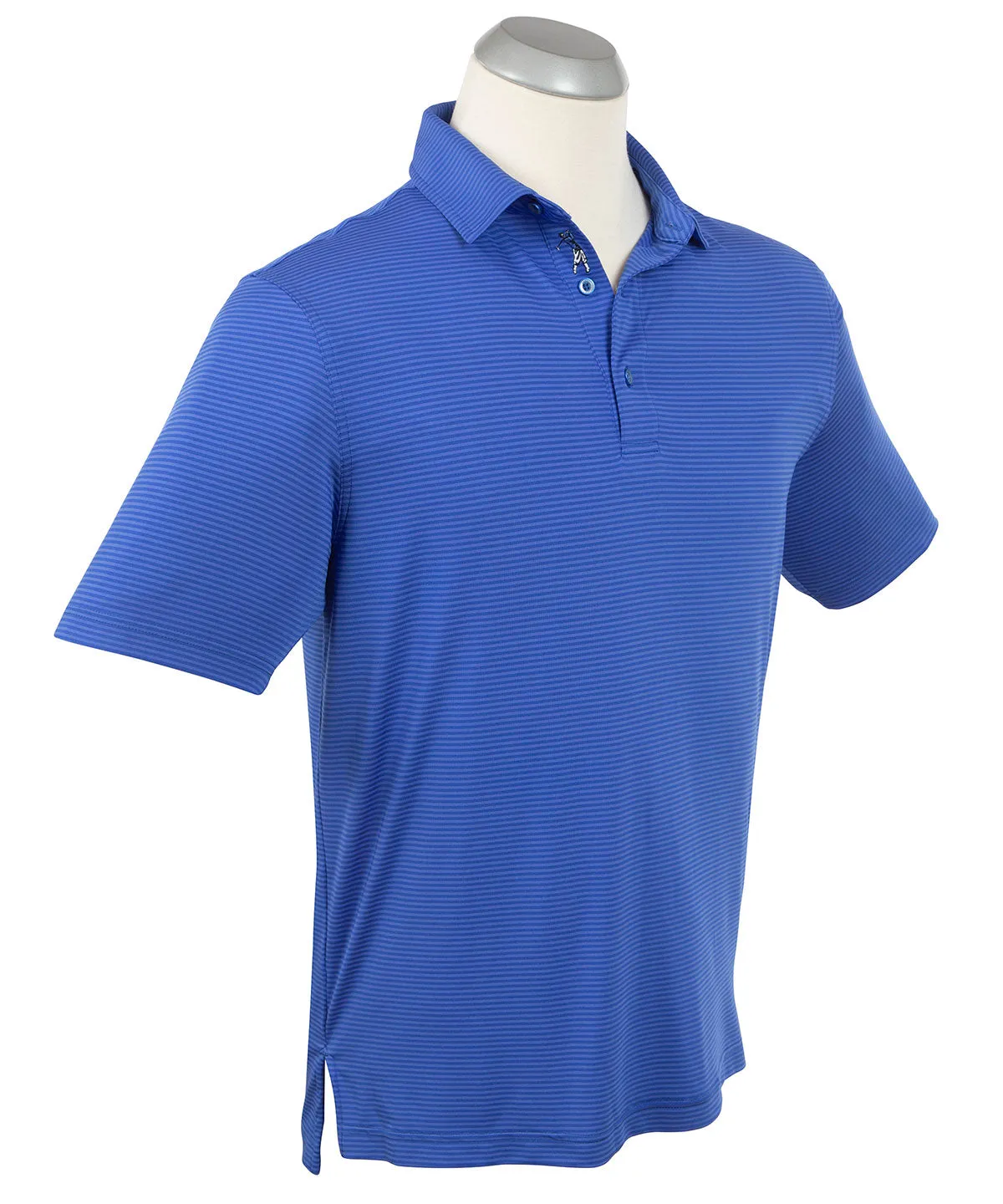 Performance Jersey Mini Tonal Feed Stripe Polo