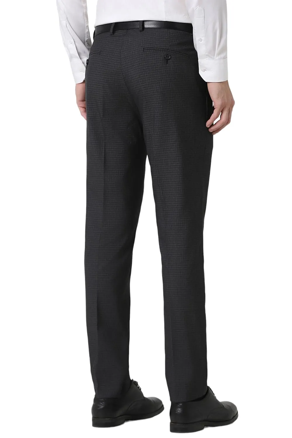 Peter England Men's Slim Pants (PETFWNSPH66371_Black