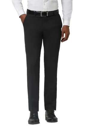 Peter England Men's Slim Pants (PETFWNSPY25057_Black