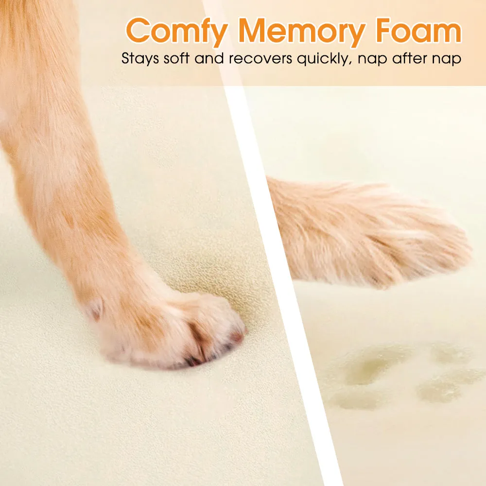 Petzly Dog Bed Memory Foam Calming Bed Orthopedic Pet Sofa Washable Removable Large