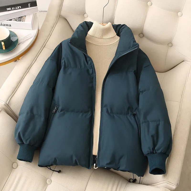 Popular down cotton-padded clothes, women's short bread clothes, thickened warm cotton-padded clothes, winter jackets, students, Korean version of Ins cotton-padded jackets