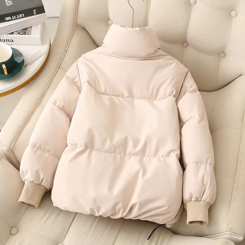 Popular down cotton-padded clothes, women's short bread clothes, thickened warm cotton-padded clothes, winter jackets, students, Korean version of Ins cotton-padded jackets